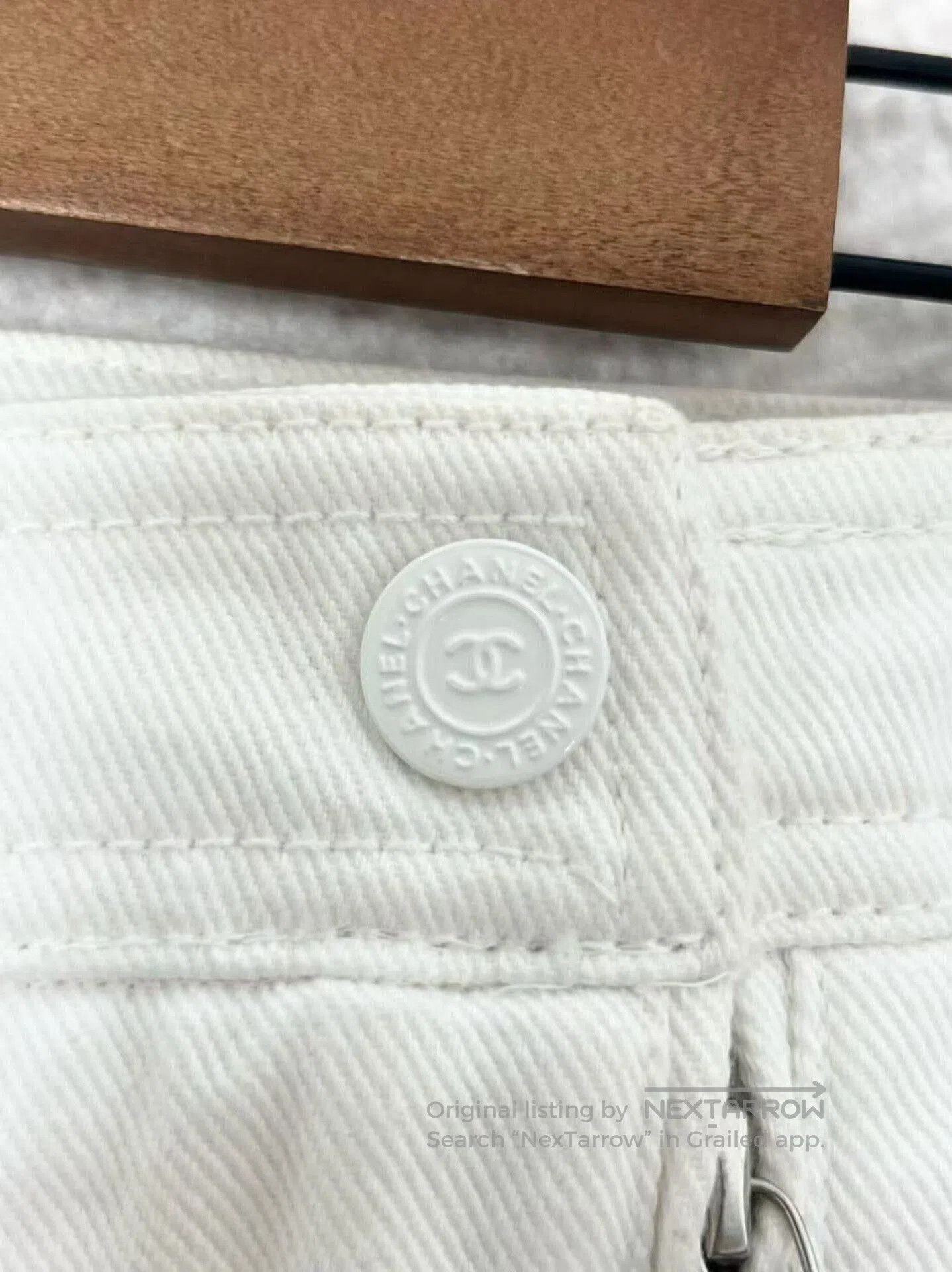 Chanel Chanel White Women's Pants Size 38. Size 37" - 3 Thumbnail