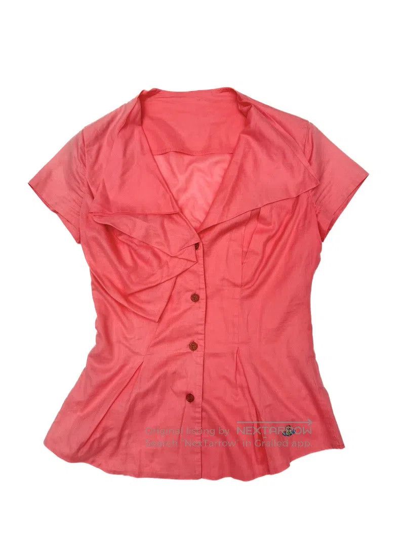 Vivienne Westwood Vivienne Westwood Pink Asymmetrical Short Sleeve Tailored Size XS / US 0-2 / IT 36-38 - 2 Thumbnail