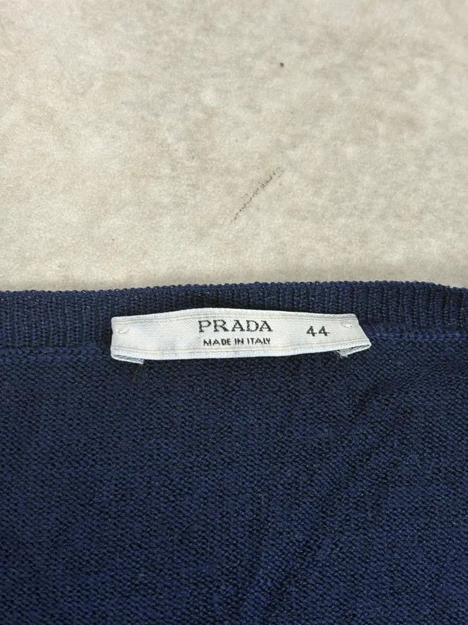 Prada SS2009 Prada Navy Gradiant Wool Cardigan Size S / US 4 / IT 40 - 9 Thumbnail