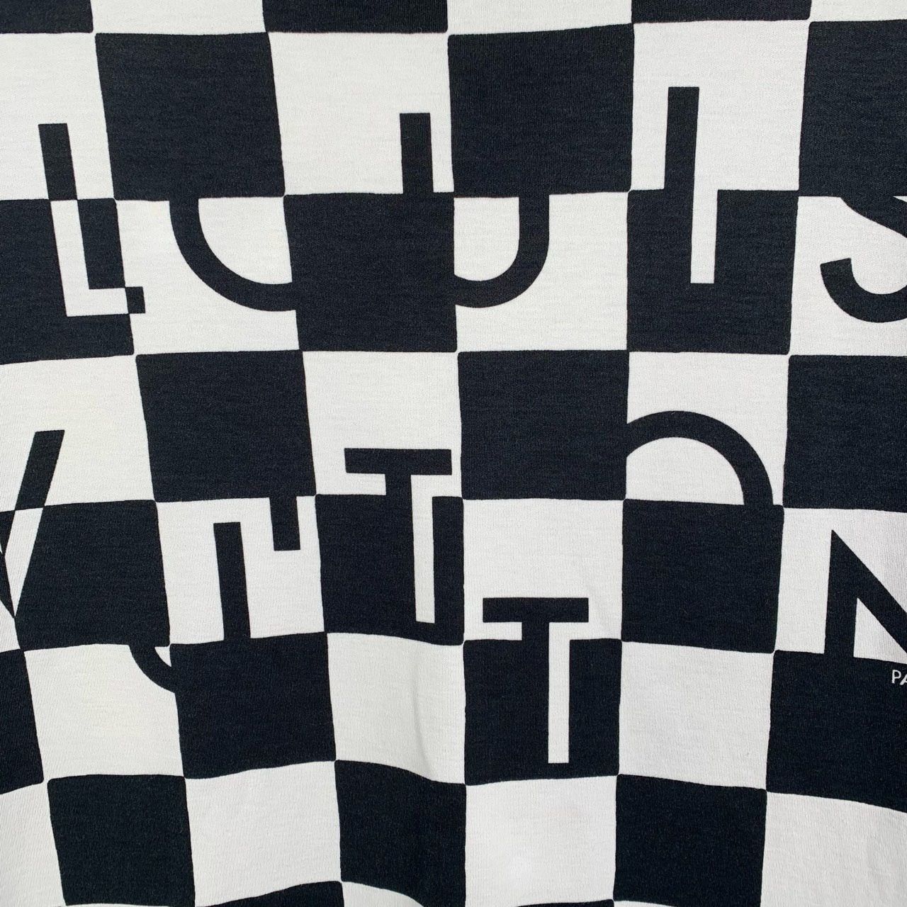 Louis Vuitton Louis Vuitton Lv Logo Alphabet Print Chessboard Pattern Blac Size L / US 10 / IT 46 - 6 Thumbnail