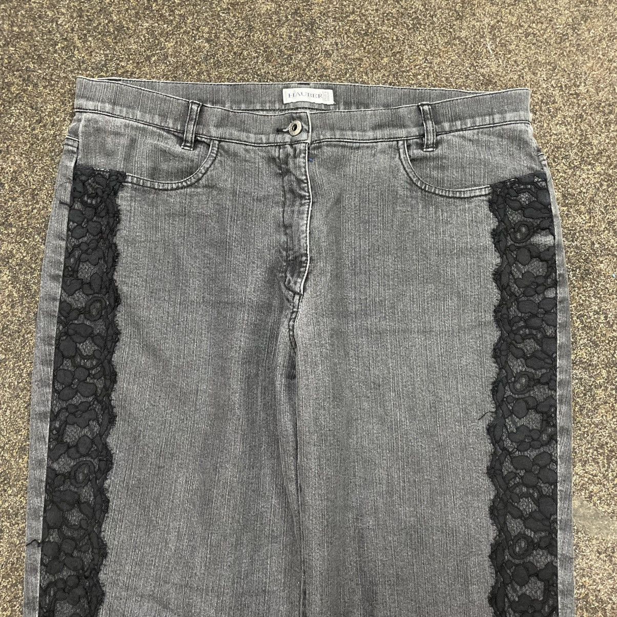 Vintage Y2K Baggy Wide Leg Distressed Black Denim Jeans Punk Skate Size 32" / US 10 / IT 46 - 4 Thumbnail