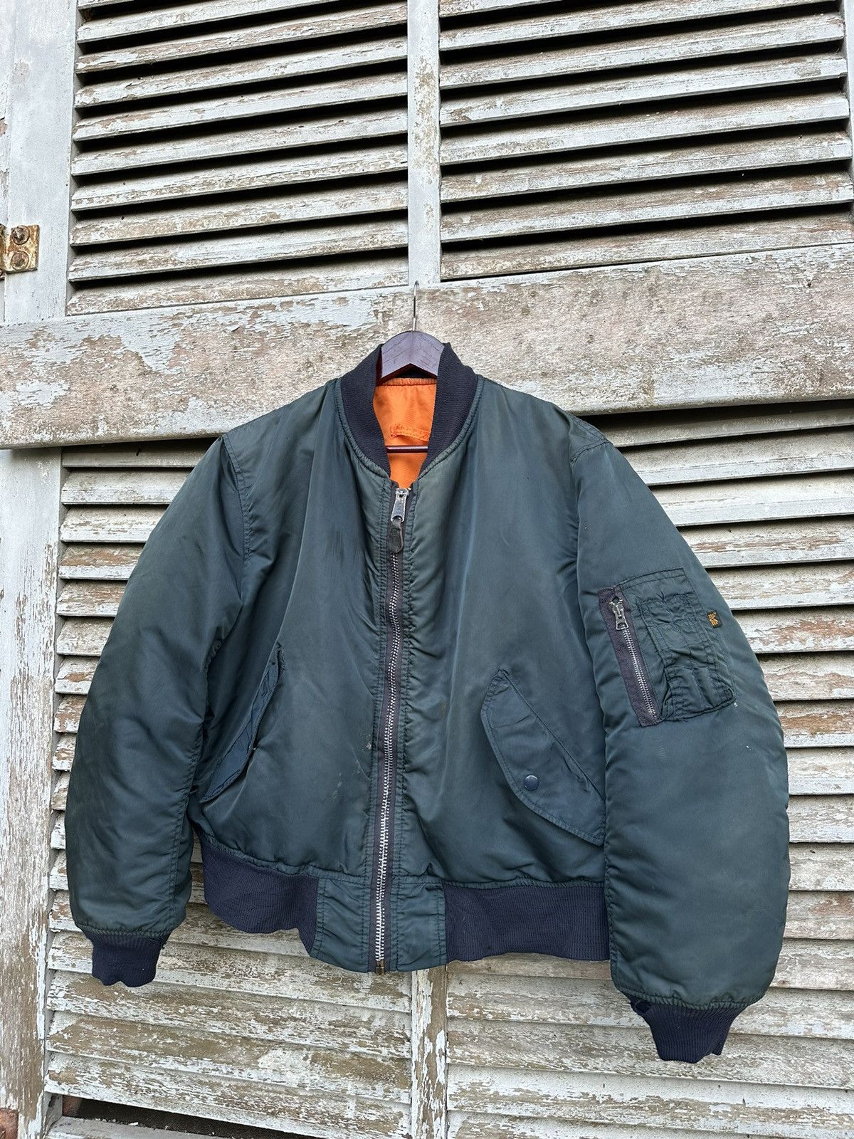 Alpha Industries Vintage MA1 ALPHA INDUSTRIES Man Intermediate BOMBER JACKET Size US L / EU 52-54 / 3 - 3 Thumbnail