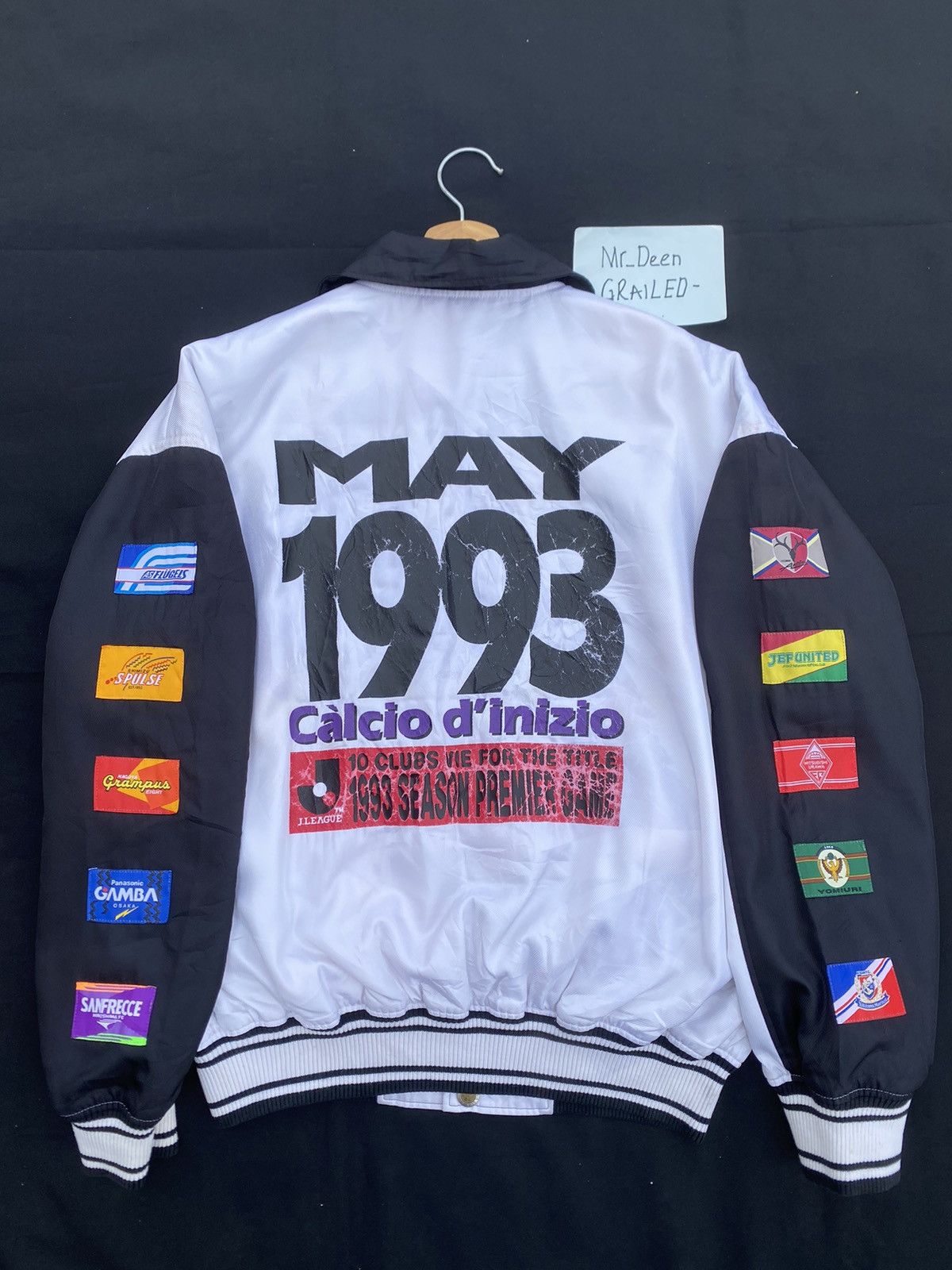Japanese Brand Vtg 93s J.League Inaugural Seasons Reversible Bomber Jacket Size US L / EU 52-54 / 3 - 25 Thumbnail