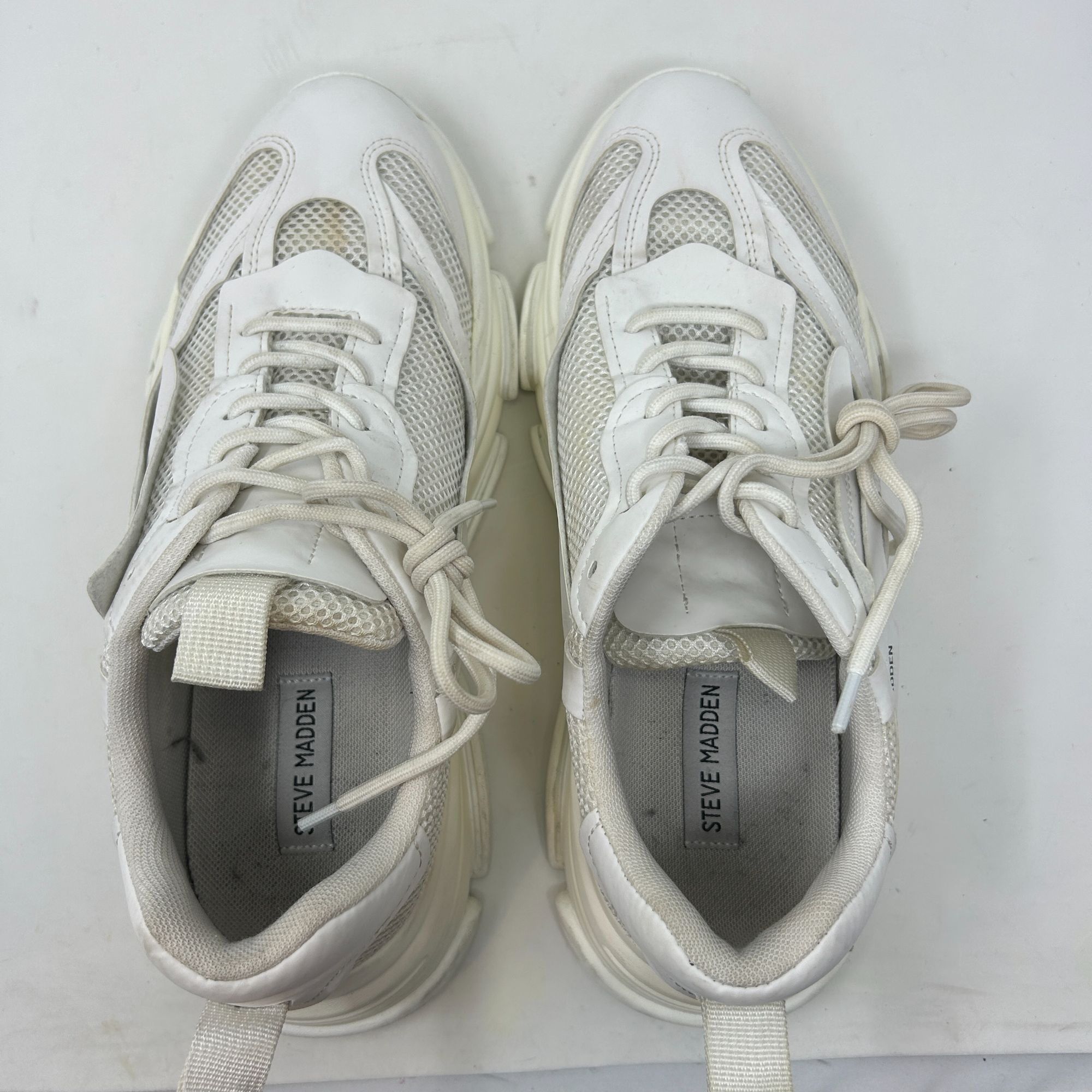Steve Madden Steve Madden Possession White Womens 11M Chunky Retro Casual Size US 11 / IT 41 - 8 Thumbnail