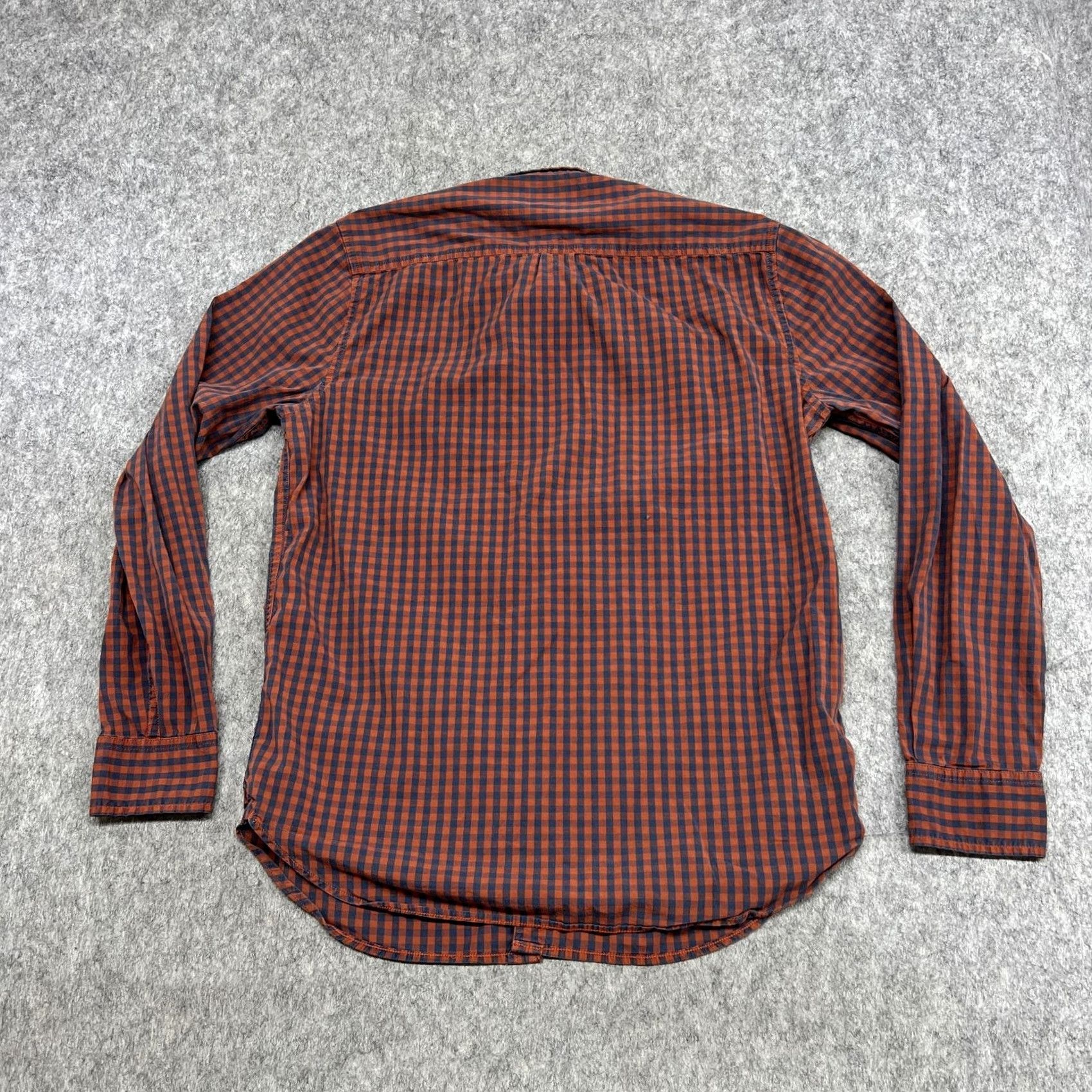 Lucky Brand Lucky Brand Shirt Mens M Blue Orange Check Slim Fit Saturday Stretch Long Sleeve Size US M / EU 48-50 / 2 - 2 Thumbnail