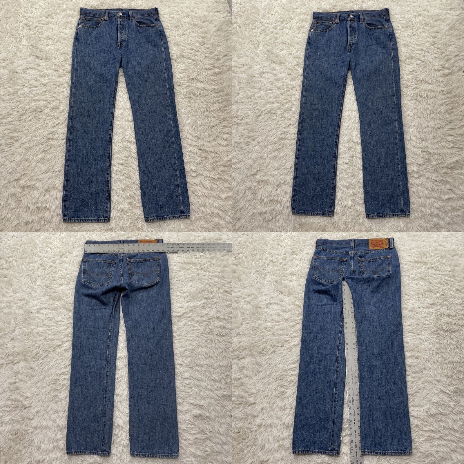 Levi's VINTAGE Levi's 501xx Jeans Mens 31x32 Blue Straight Button Fly 2000's Levis 501 xx Denim Size US 31 - 11 Thumbnail