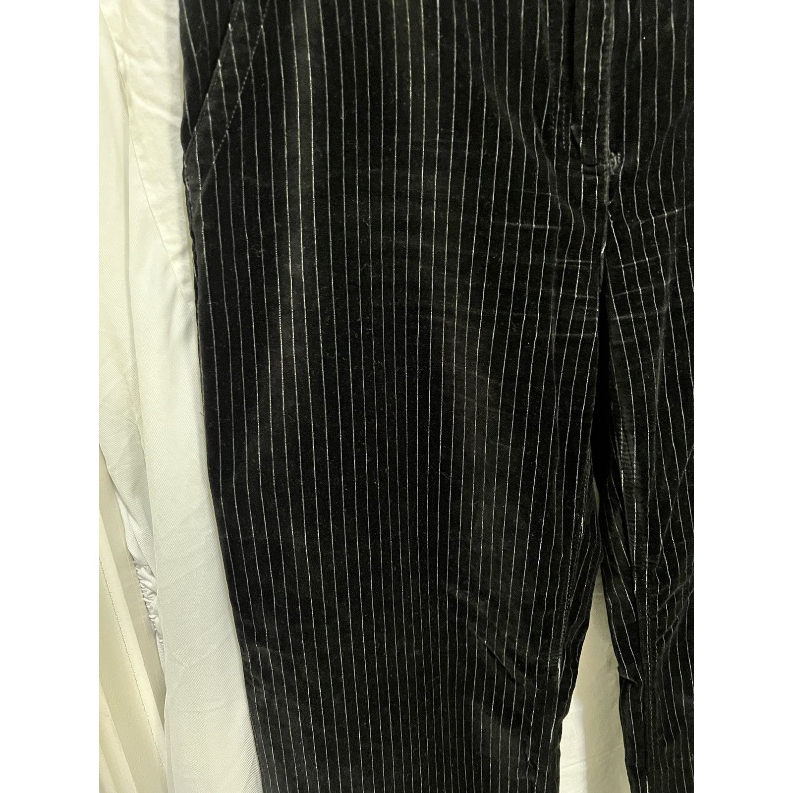 Charter Club Allison Fit Full Length Women's Black Warm Velour Pants EUC Size 30" / US 8 / IT 44 - 4 Thumbnail