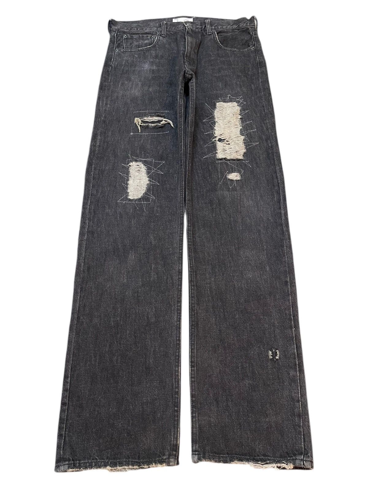 Helmut Lang Vintage Japanese Brand Distressed Style Loose Jeans Size US 33 - 1 Thumbnail