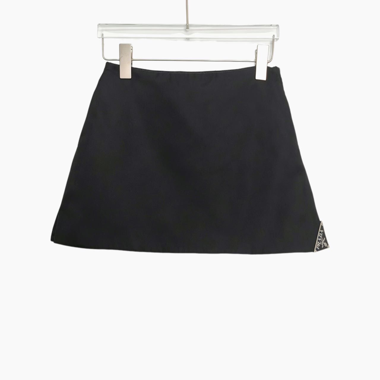 Prada Prada Re-Nylon Solid Triangle Logo Casual Mini Skirt K26WX Size 25" / US 0 / IT 36 - 1 Thumbnail