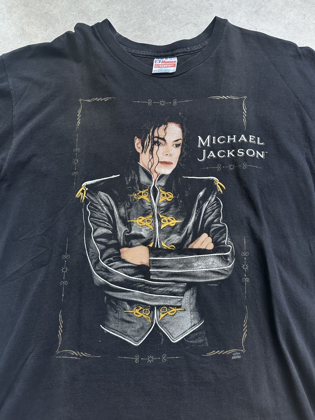 Band Tees Vintage 1992 OG Michael Jackson king of pop Dangerous tour Size US XL / EU 56 / 4 - 5 Thumbnail