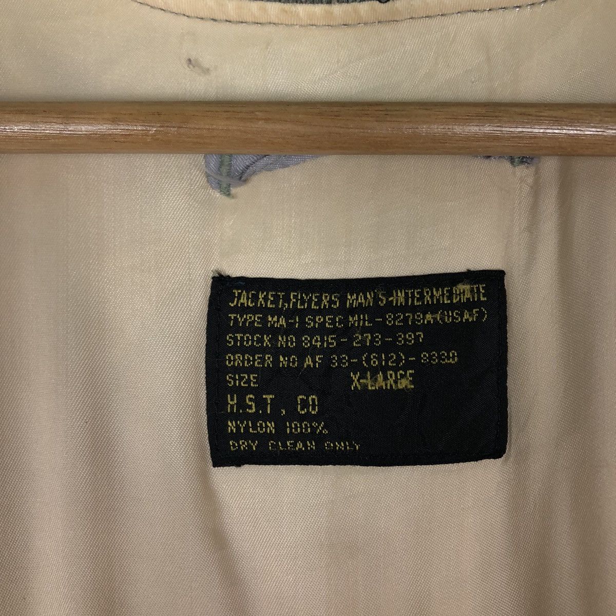 Vintage 🔥Vintage MA-1 Bomber Jacket Houstan Fly Air Forces USA Size US XL / EU 56 / 4 - 18 Thumbnail