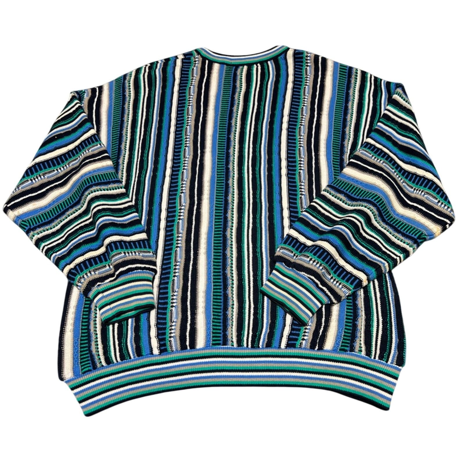 Vintage Tundra 3D Knit Coogi Style Crewneck Sweater 's 90's