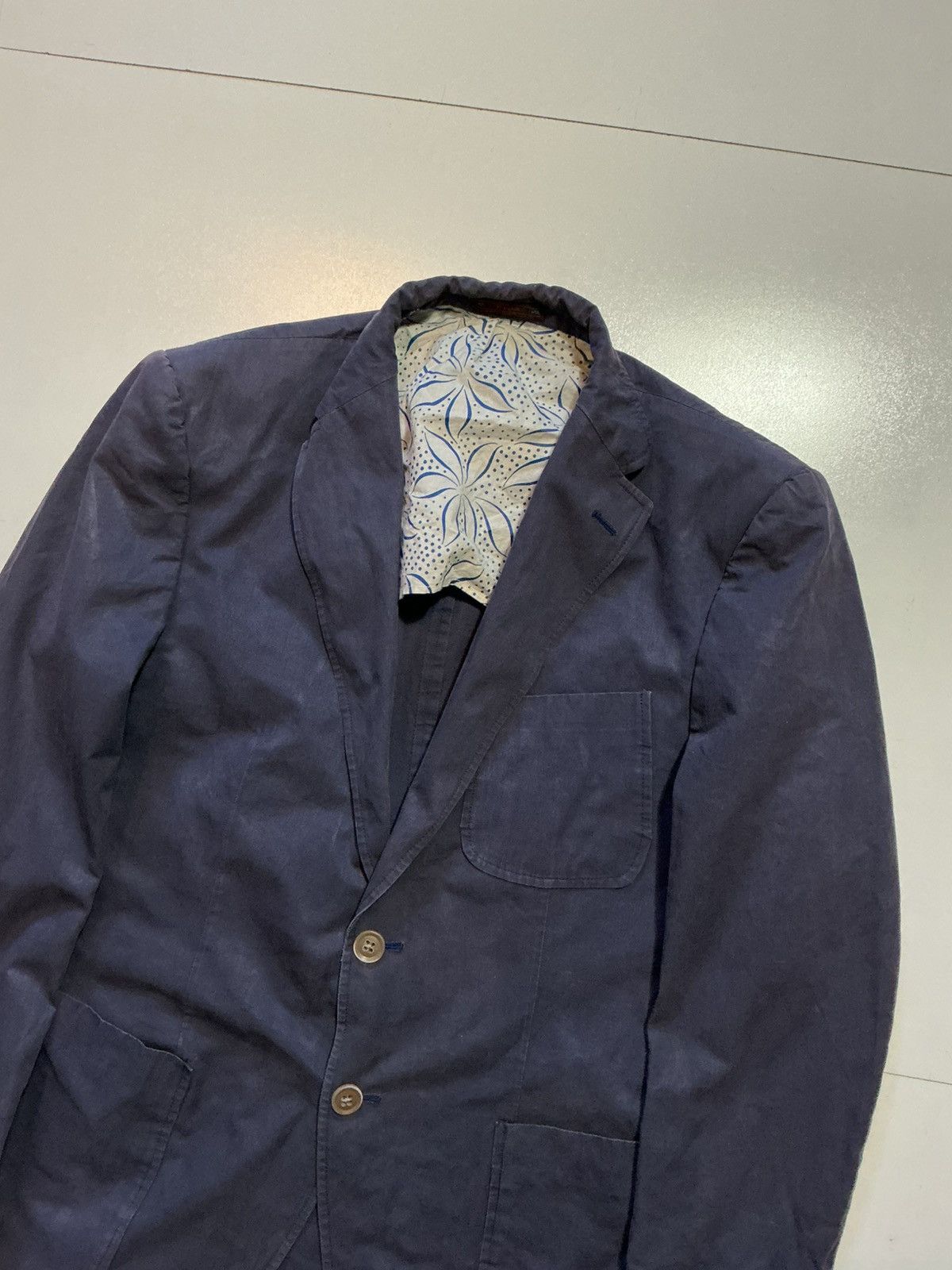 Etro Etro Milano Two Button Navy Blue Sportscoat Blazer Jacket Size US S / EU 44-46 / 1 - 5 Thumbnail