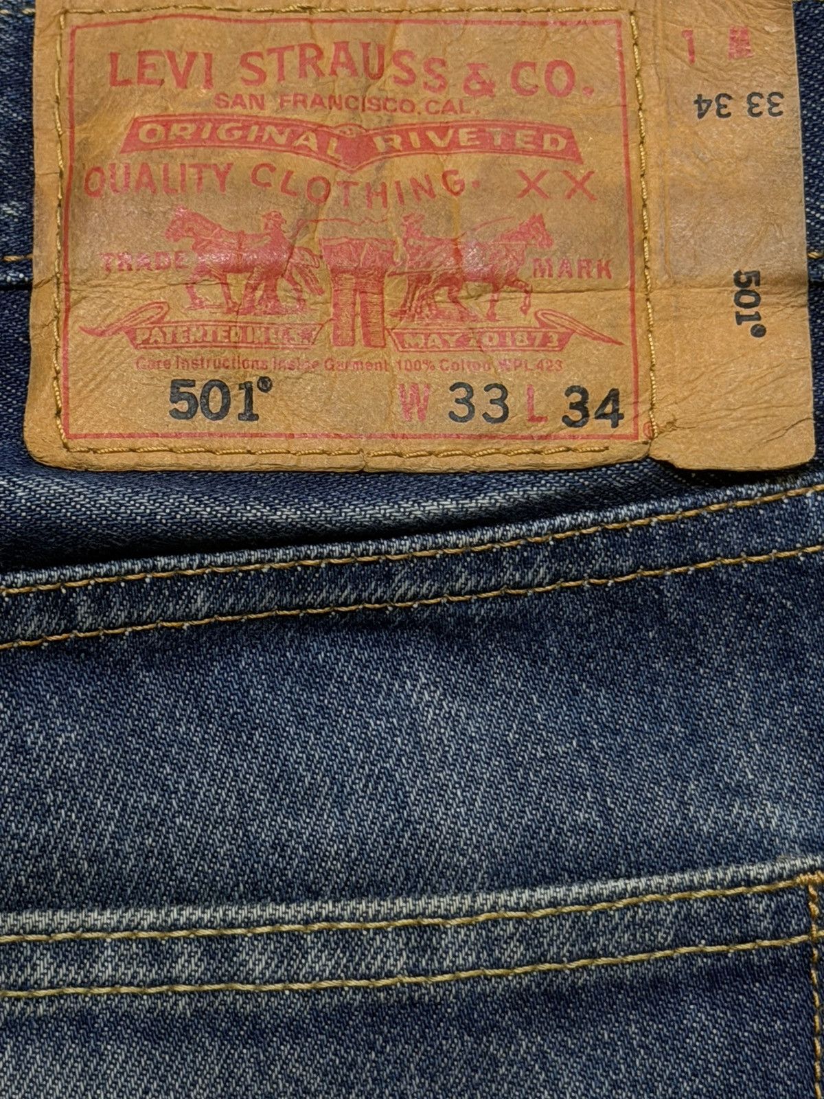 Levi's Vintage Clothing Vintage Y2K Levis 501 Blue Faded Wash Distress Straight Leg Size US 32 / EU 48 - 6 Thumbnail