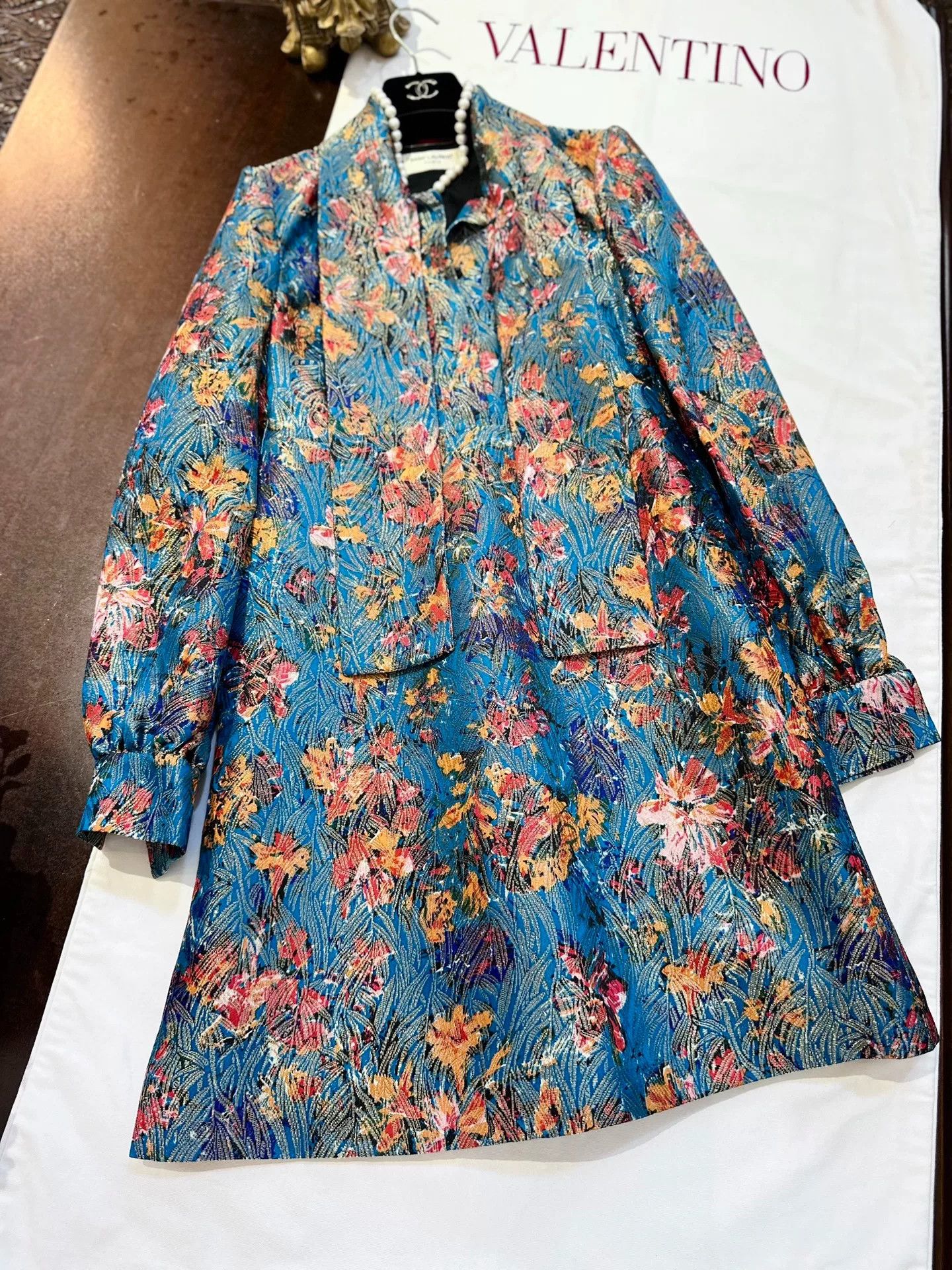 Saint Laurent Paris YSL Saint Laurent Floral Embroidered Dress Size M / US 6-8 / IT 42-44 - 1 Thumbnail