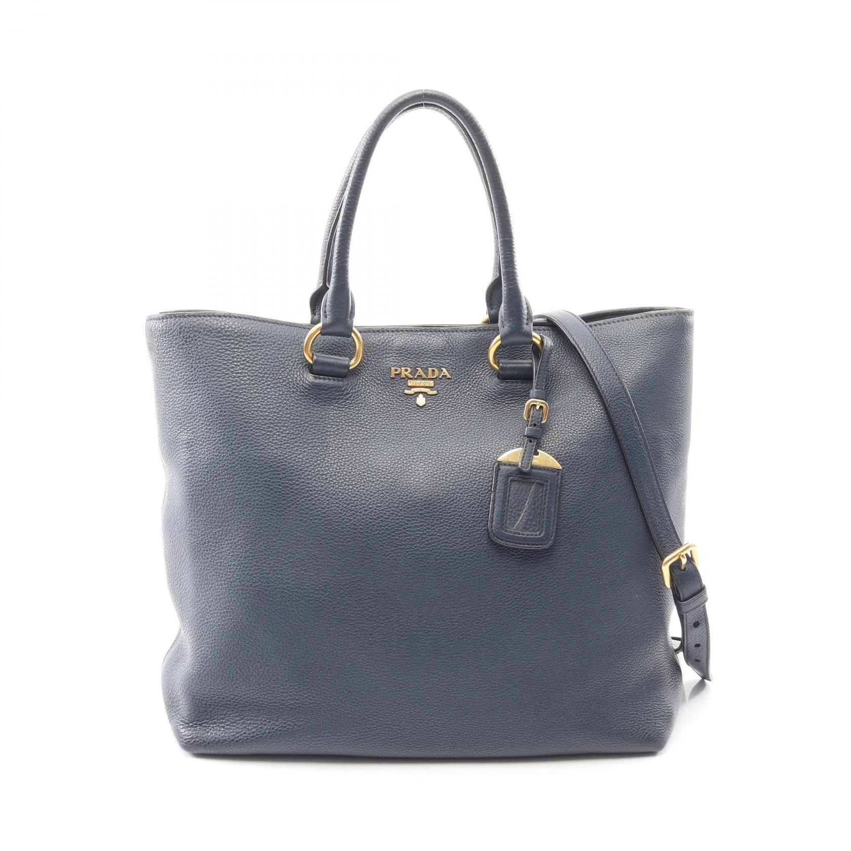 Prada Prada PRADA VITELLO PHENIX Leather Tote Bag Leather Tote Bag 1BG865 DUTY FREE for USA Size ONE SIZE - 1 Thumbnail