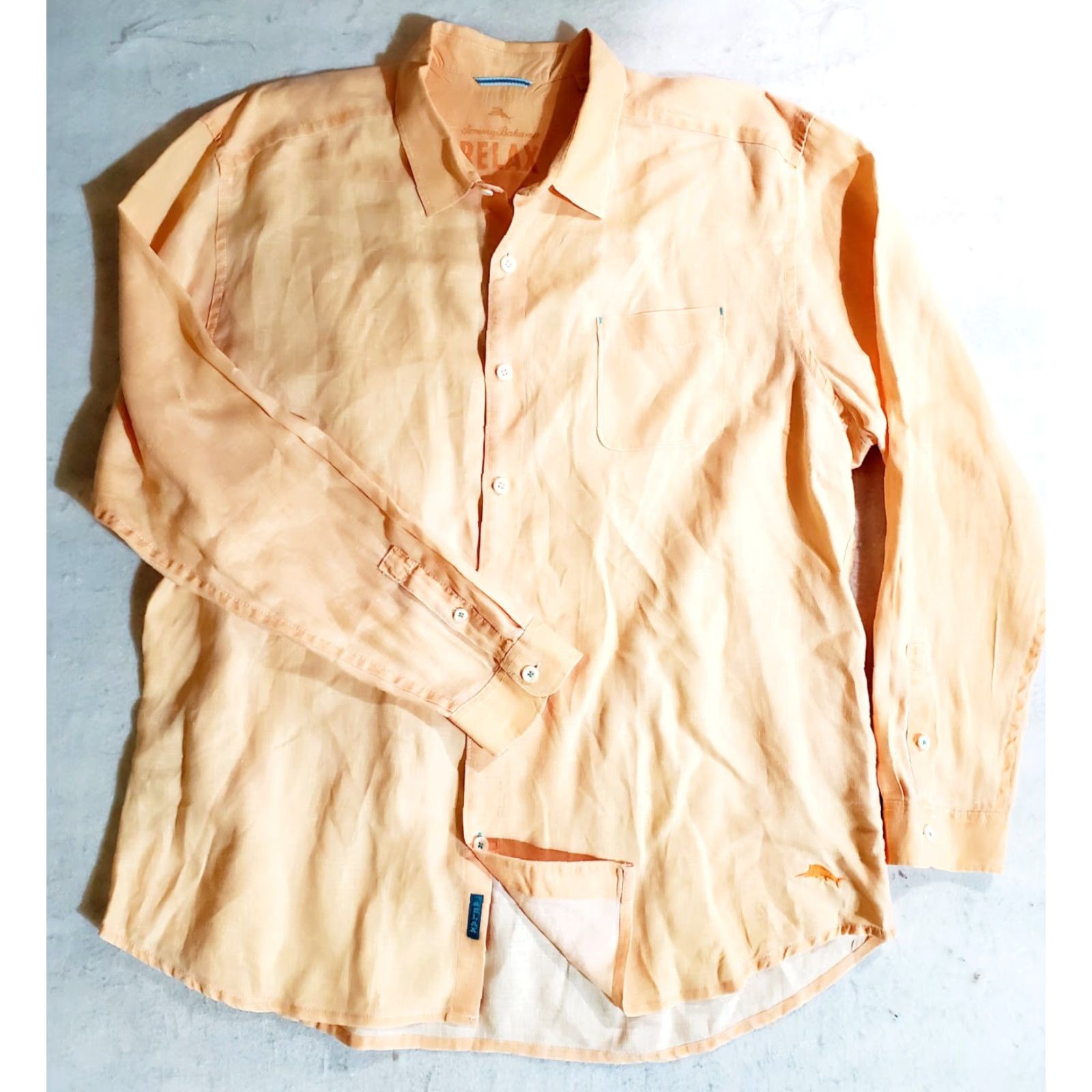 Tommy Bahama Tommy Bahama Signature Relax 100% Linen Button-Up Long Sleeve Shirt Mens Sz 2XL Size US XXL / EU 58 / 5 - 2 Thumbnail