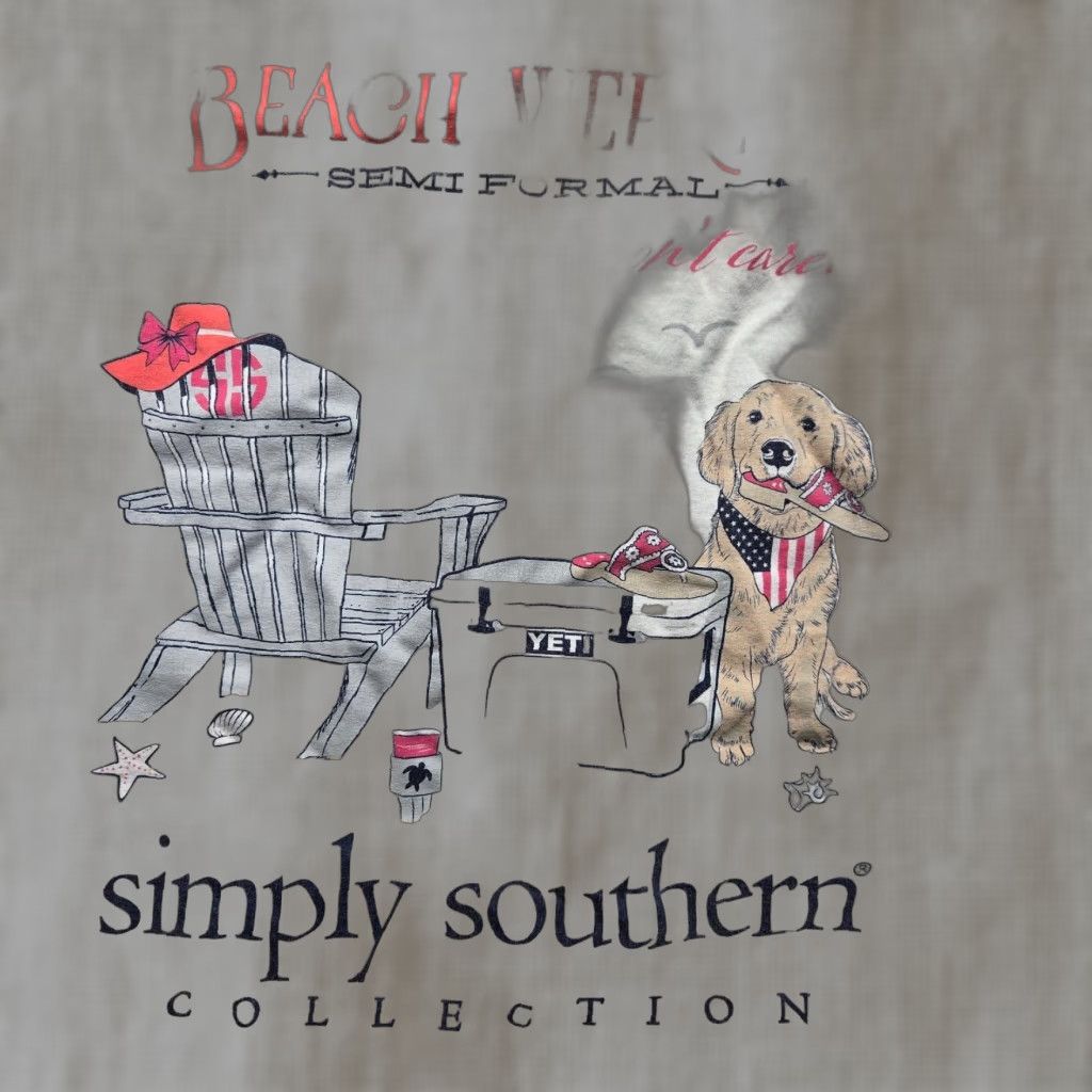 Vintage Simply Southern Beach Weekend Adult Women's Small White Short Sleeve Tee Shirt Size S / US 4 / IT 40 - 1 Thumbnail