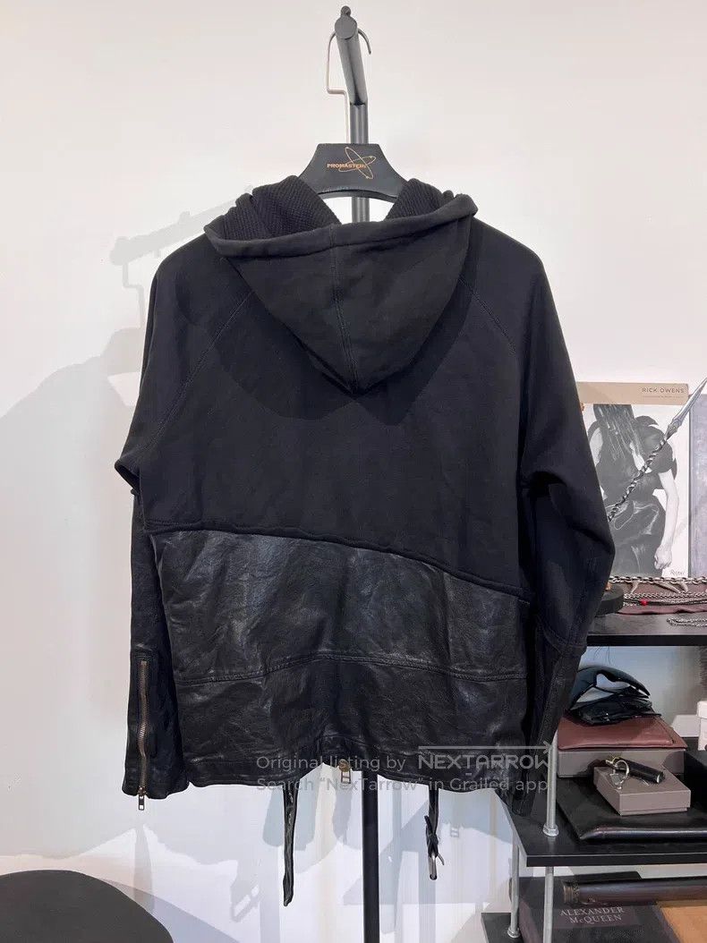 Greg Lauren Greg Lauren Cowhide Patchwork Hooded Sweatshirt Jacket Size US XL / EU 56 / 4 - 3 Thumbnail
