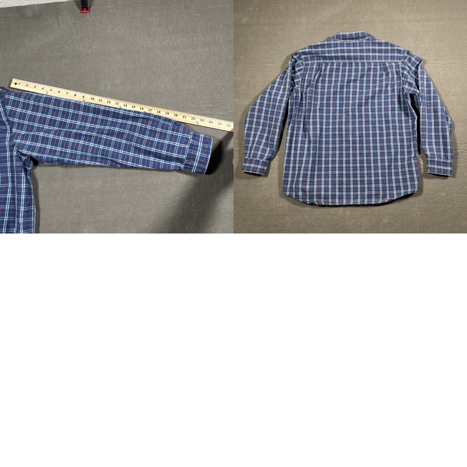 Vintage L.L. Bean Button-Up Long Sleeve Plaid Shirt Blue Large Regular Pockets Mens Size US L / EU 52-54 / 3 - 9 Thumbnail