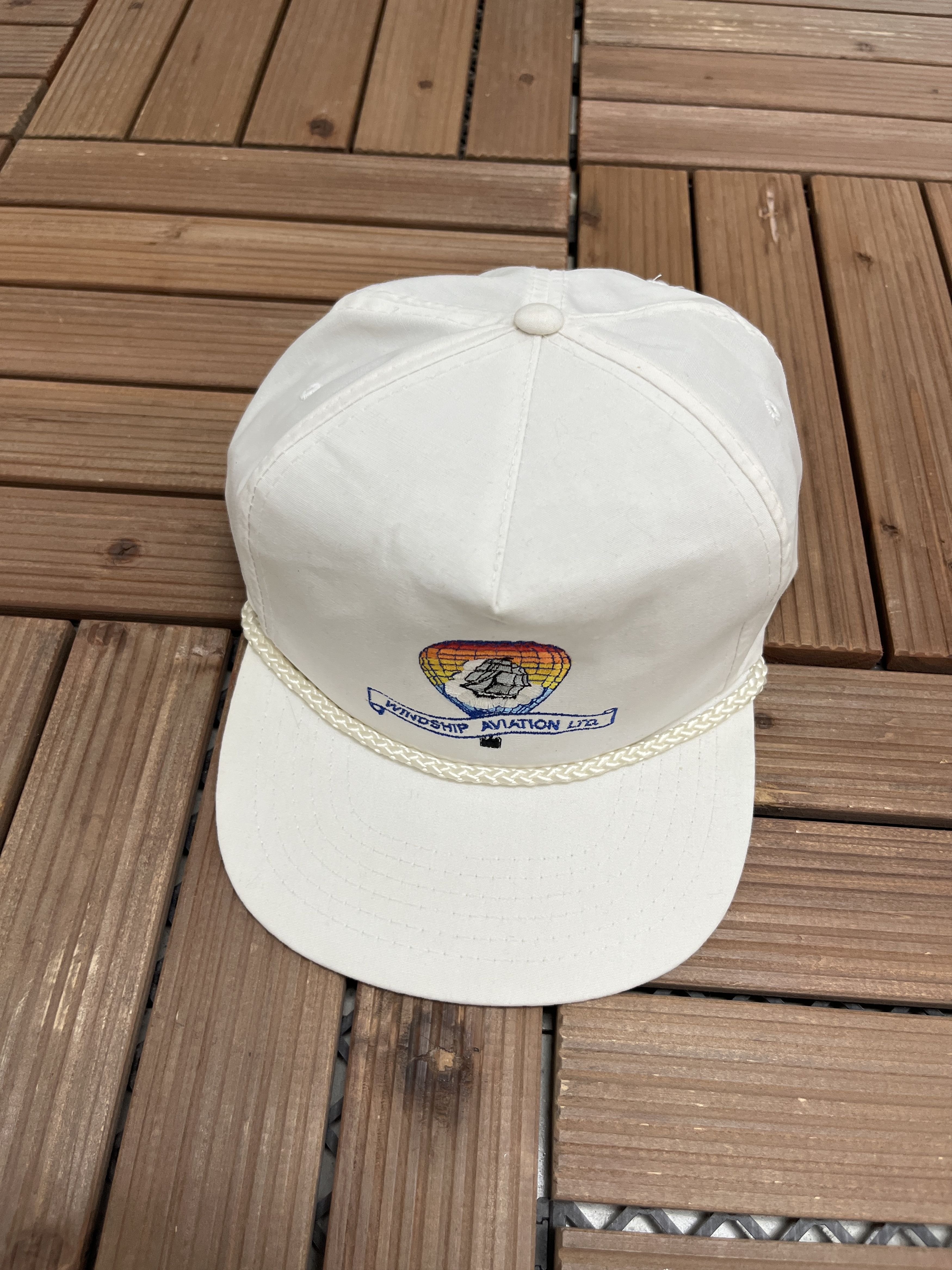 Vintage Windship Aviation Ltd. Vintage White Snap Back Hat Cap Size ONE SIZE - 1 Thumbnail