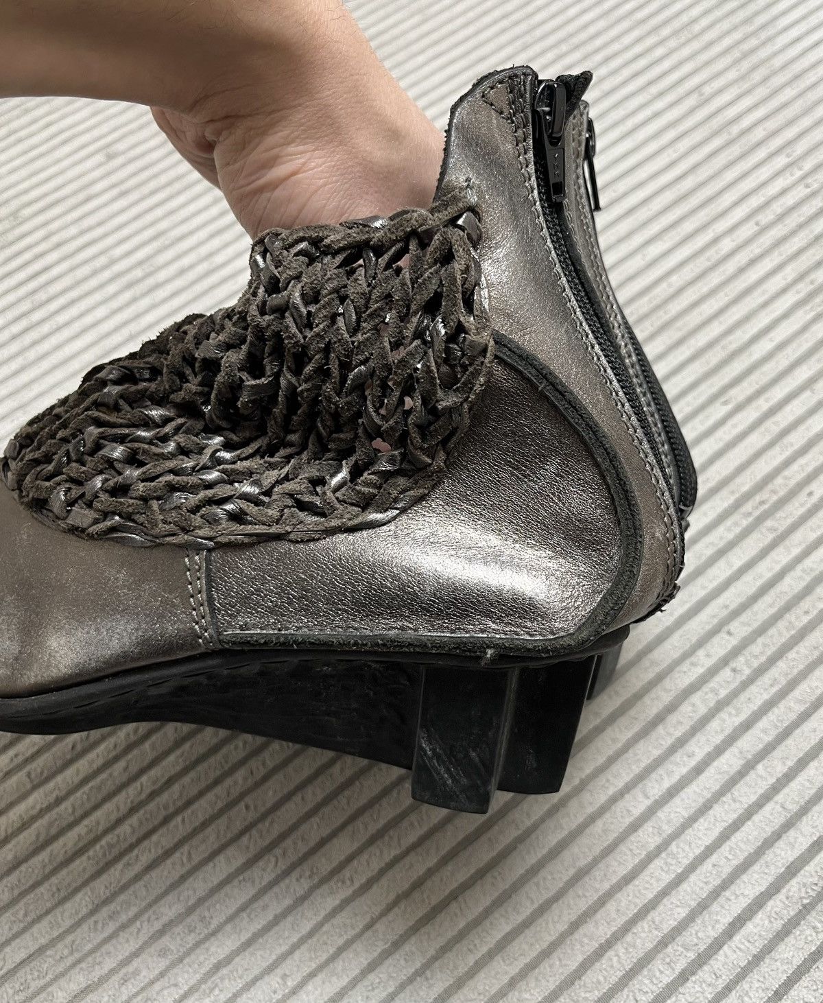 Trippen Trippen Leather Avant Garde Mesh Zip Boots 90s Size US 9 / IT 39 - 17 Thumbnail