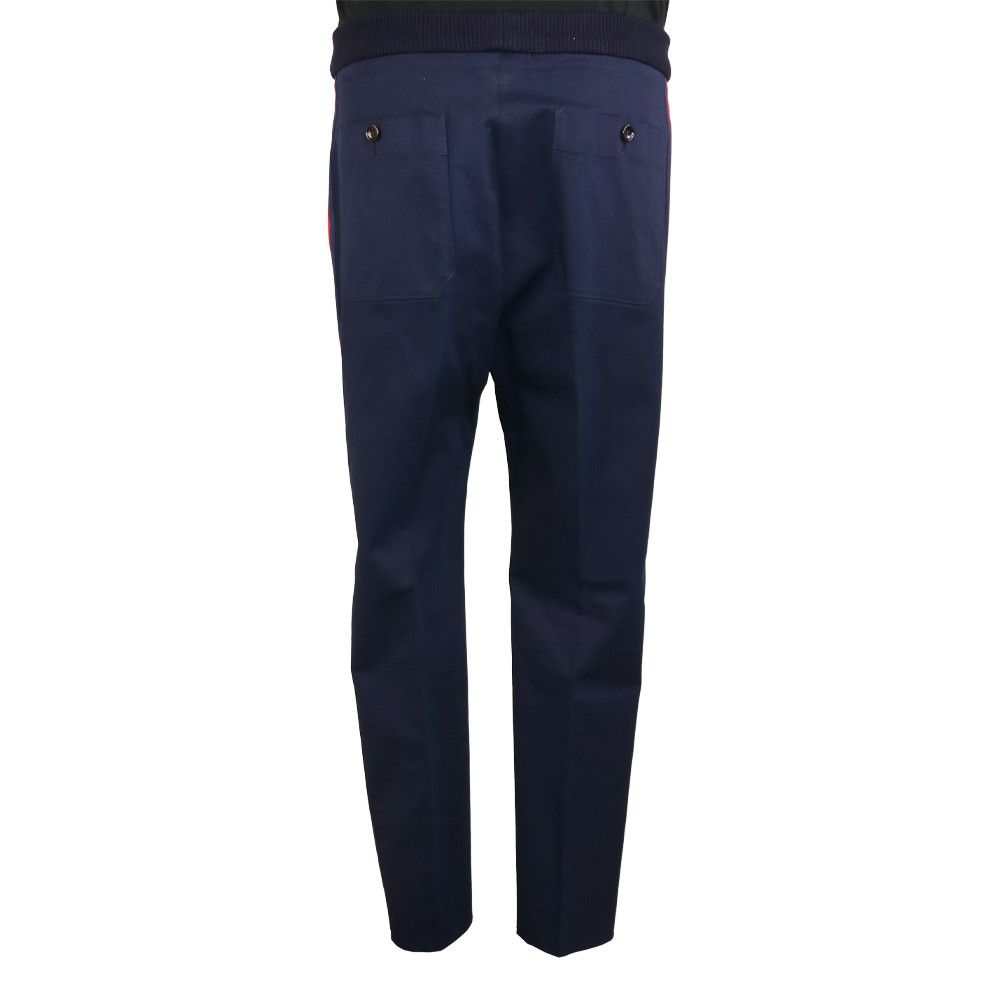 Gucci Gucci Navy Pleated Trousers with Red Side Stripe Size 50R - 3 Thumbnail