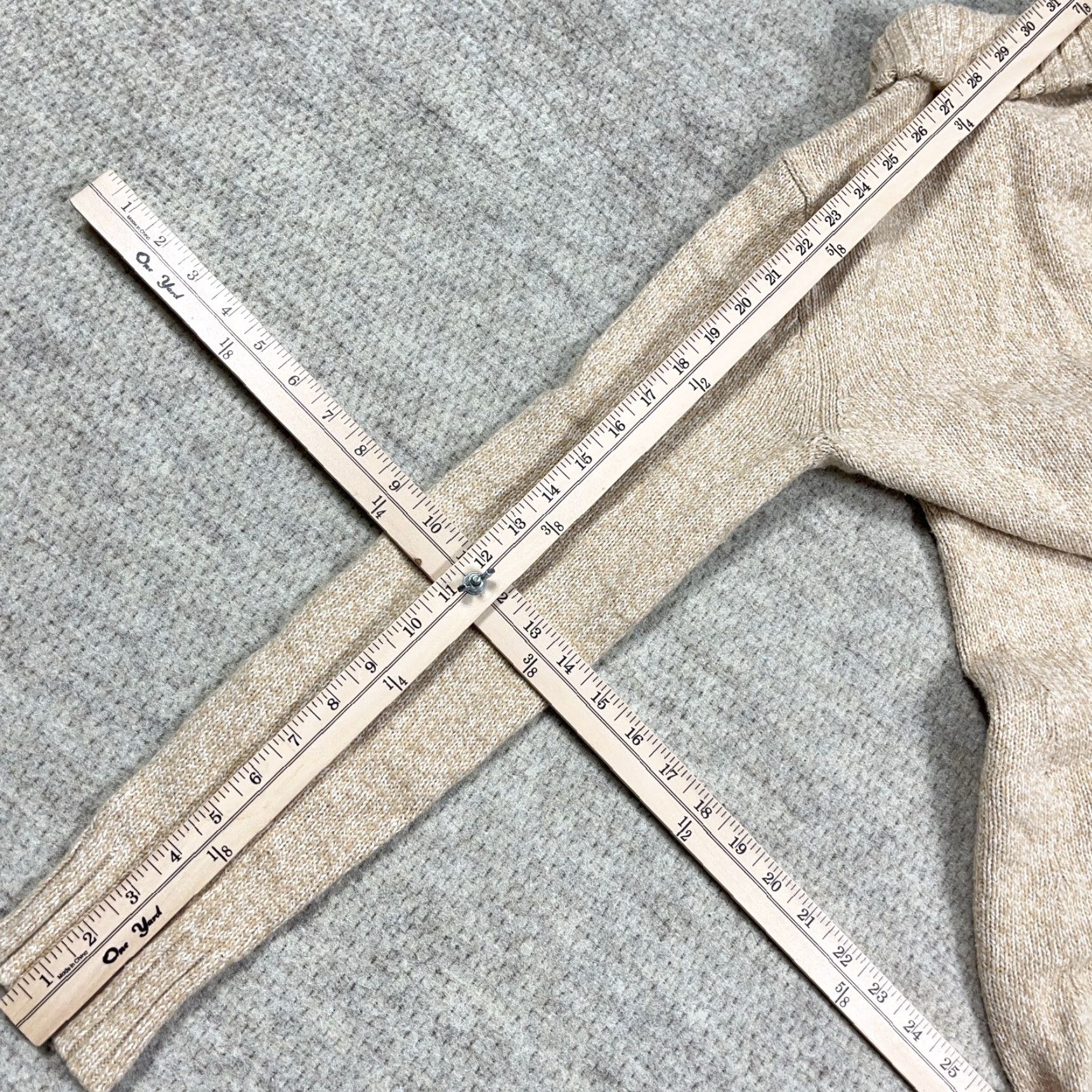 Ralph Lauren VINTAGE Lauren Ralph Lauren Cardigan Sweater Women Small Tan Heavy Knit Ribbed Size S / US 4 / IT 40 - 7 Thumbnail