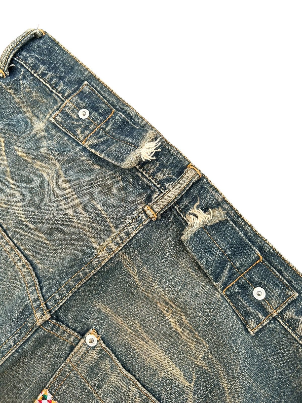 Kapital Japanese Brand Swagger Rusty Mudwash Buckle Back Denim Jeans Size US 32 / EU 48 - 10 Thumbnail
