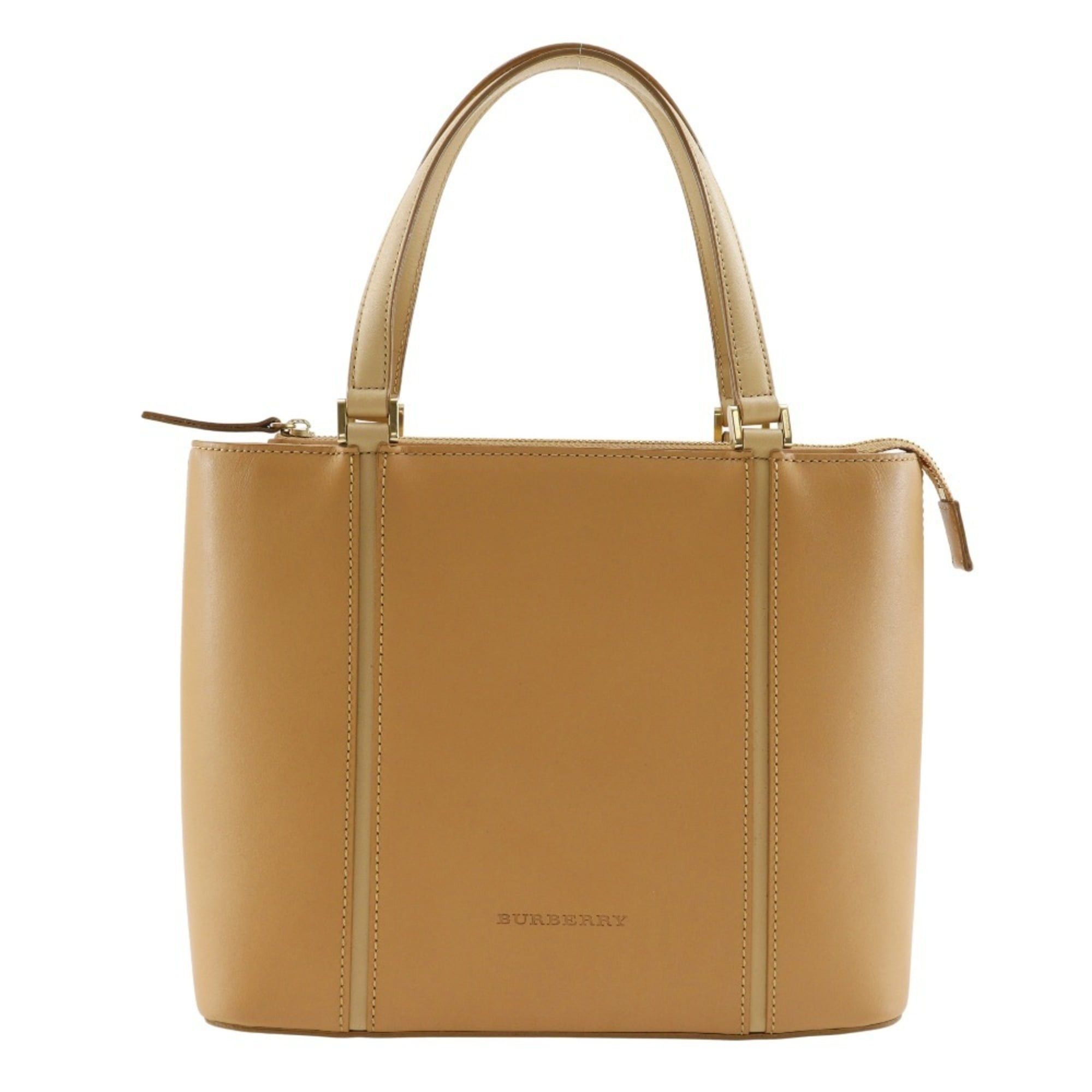 Burberry Burberry handbag calfskin beige A5 zipper ladies Size ONE SIZE - 1 Thumbnail