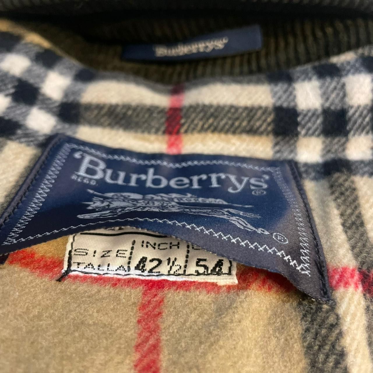 Burberry VINTAGE Burberry coat nova check virgin wool green olive Size US L / EU 52-54 / 3 - 14 Thumbnail