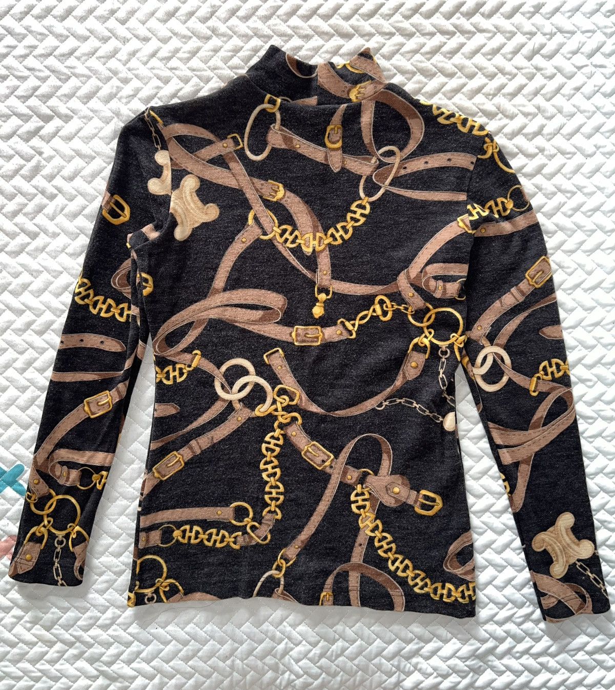 Celine Vintage CELINE all over patent long sleeve ⚜️ Size M / US 6-8 / IT 42-44 - 2 Thumbnail