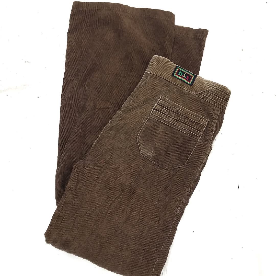 Le Grande Bleu (L.G.B.) × Vintage Vintage 60s His Clothing Brown Corduroy Trouser Pants menswe Size US 33 - 11 Thumbnail