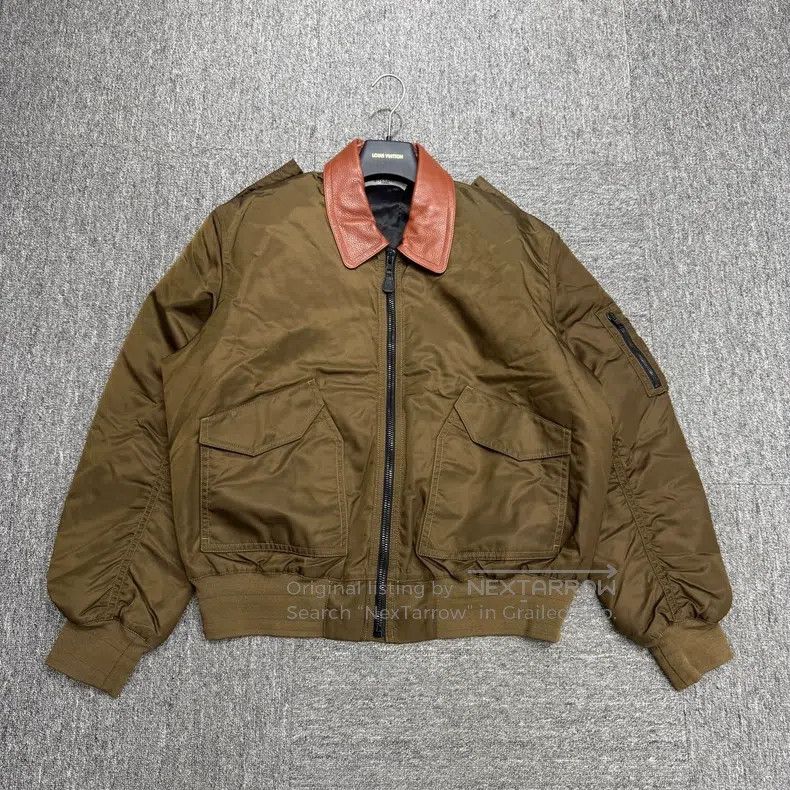 Givenchy Givenchy Leather Collar Patchwork Cotton Jacket Size US XL / EU 56 / 4 - 1 Thumbnail