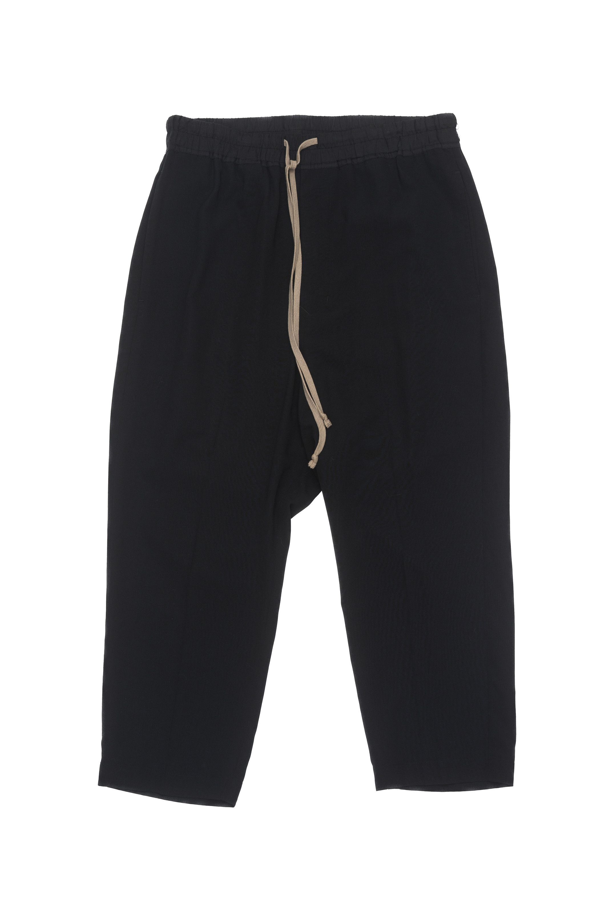 Rick Owens Rick Owens SS18 Dirt Cropped Drawstring Pants Black 48 Size US 32 / EU 48 - 1 Thumbnail