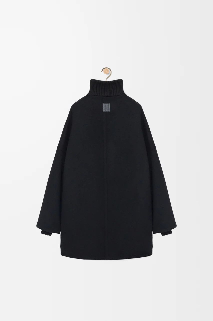 Loewe o1loc1c0525 Coat In Wool in Black Size M / US 6-8 / IT 42-44 - 2 Thumbnail