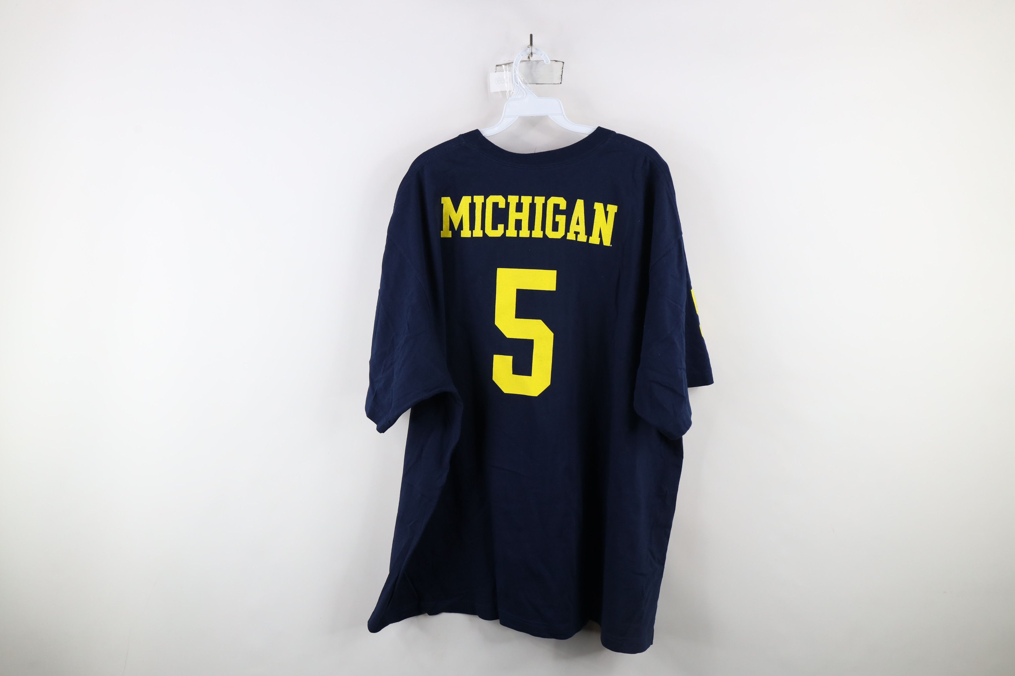 Adidas × Vintage Vintage Adidas University of Michigan Football T-Shirt #5 Size US XXL / EU 58 / 5 - 12 Thumbnail
