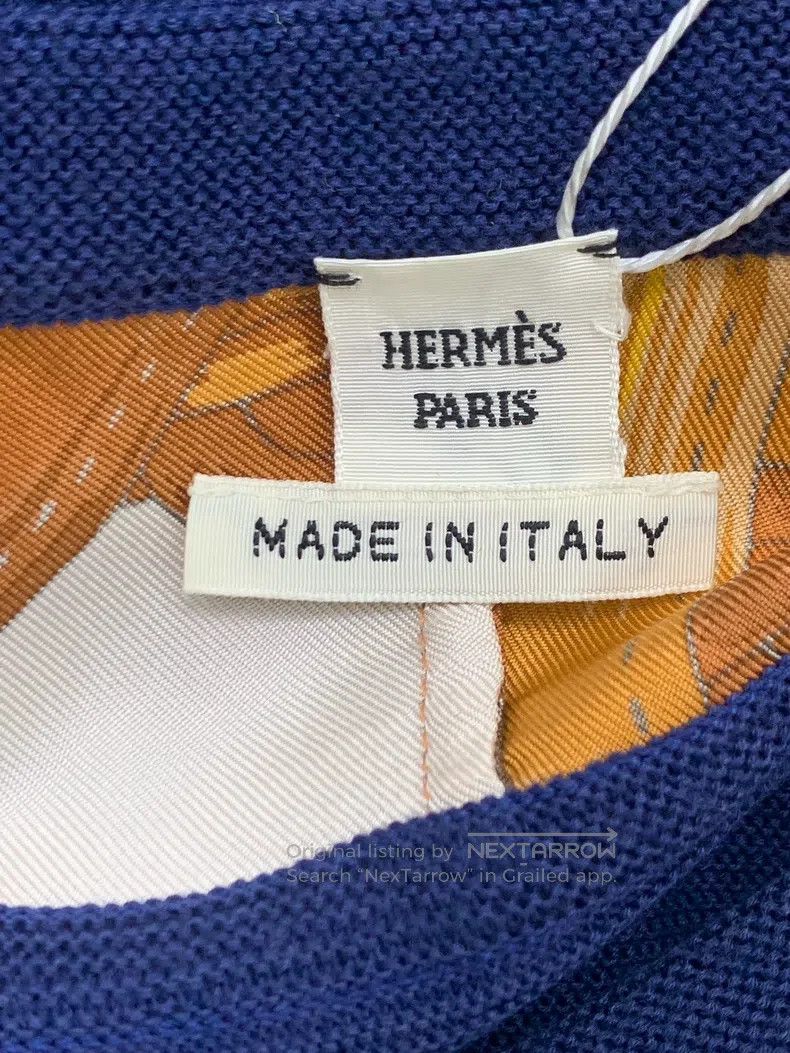 Hermes Hermes Silk printed and knitted short sleeve Size XS / US 0-2 / IT 36-38 - 4 Thumbnail