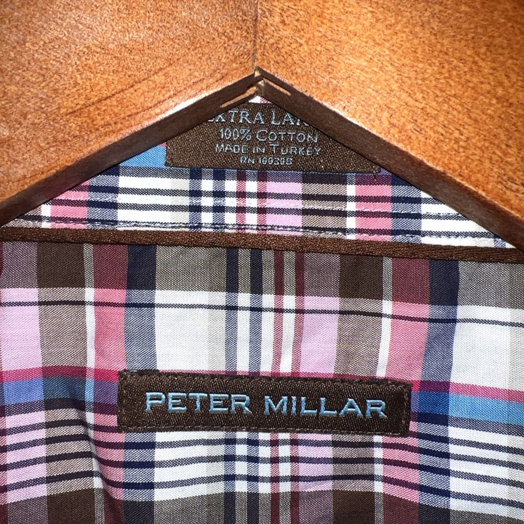 Peter Millar Peter Millar Plaid Button Up Shirt Mens XL Pink Size US XL / EU 56 / 4 - 4 Thumbnail