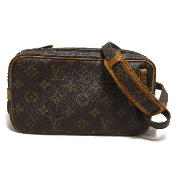 image of Louis Vuitton Monogram Pochette Marly Bandouliere in Brown, Women's