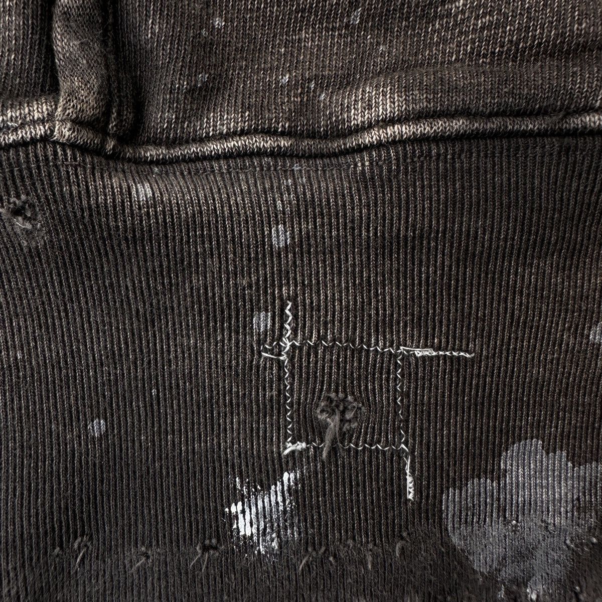 Kapital Trashed sunfade charcoal black hybrid hoodie sweatshirt vest Size US S / EU 44-46 / 1 - 8 Thumbnail