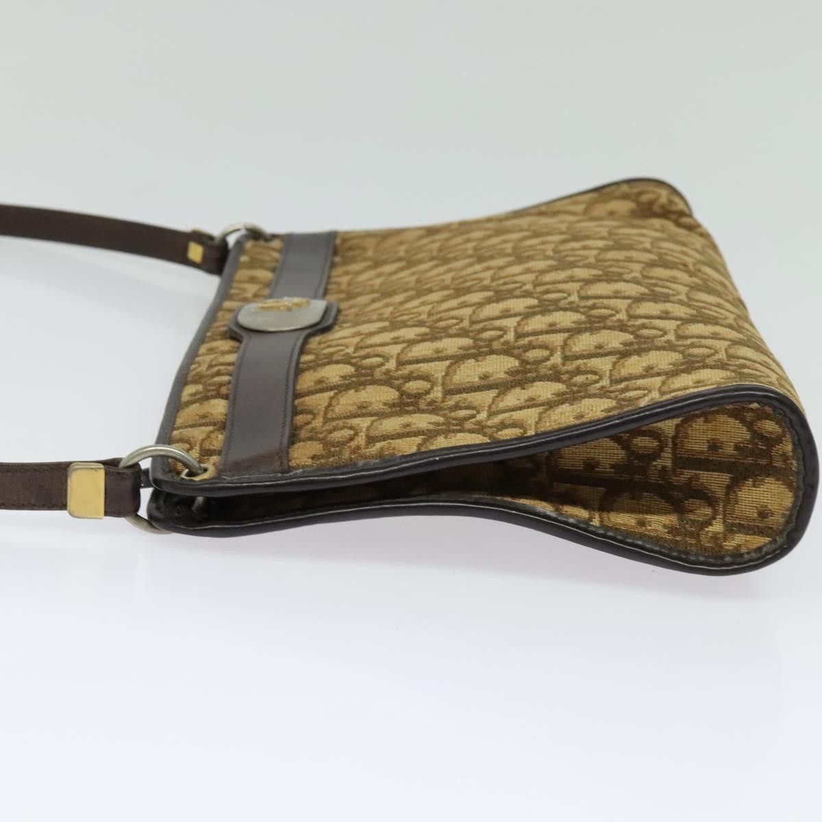 Dior DIOR Trotter Canvas Shoulder Bag Brown Gold Size ONE SIZE - 4 Thumbnail