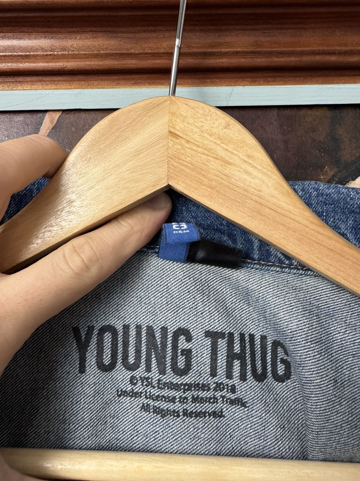 H&M × Young Thug Young Thug Denim Cherub YSL Limited Release H&M Jacket Rap Size US M / EU 48-50 / 2 - 5 Thumbnail