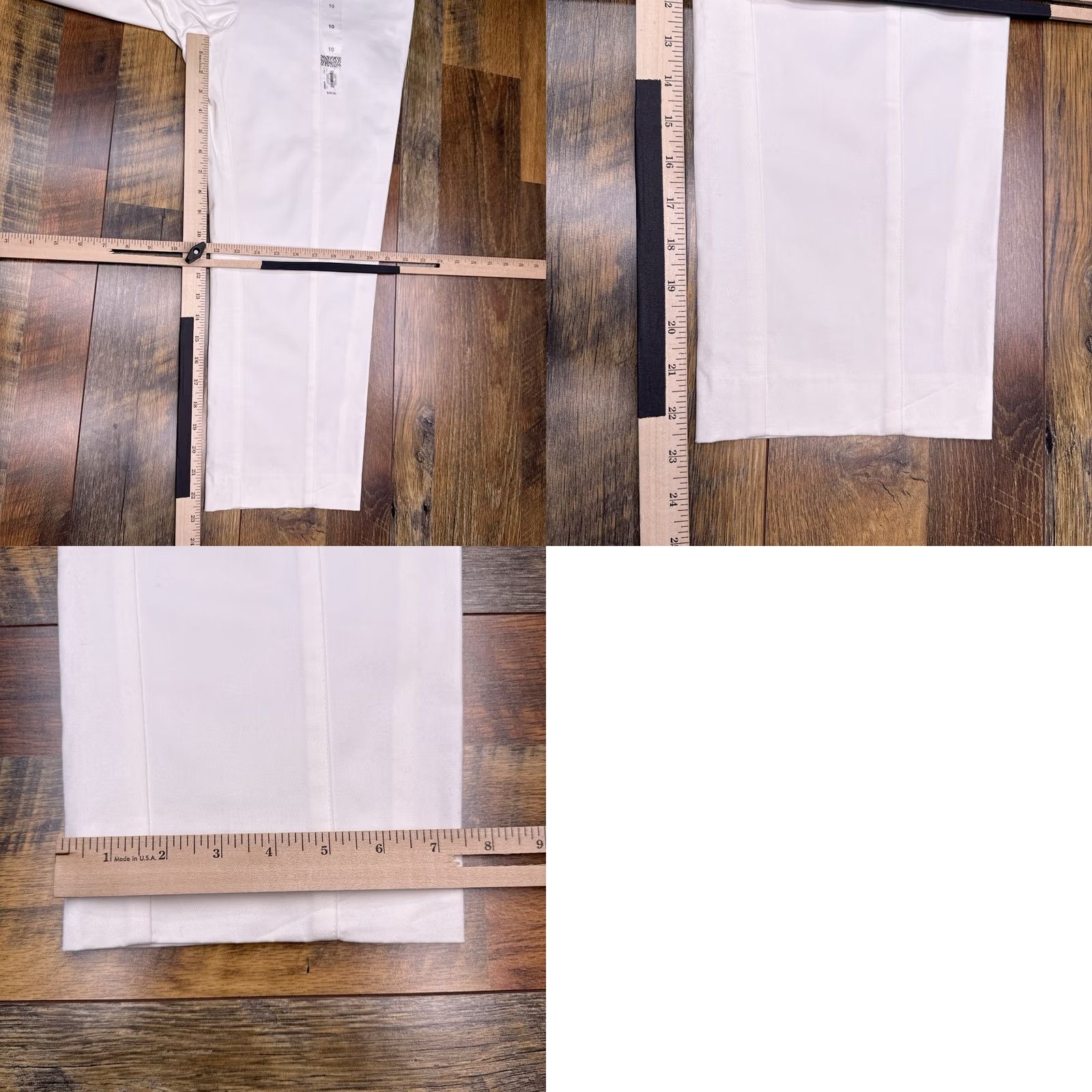 Vintage Dana Buchman Capri Pants Womens 10 White High Rise Stretch Belt New Size 32" / US 10 / IT 46 - 9 Thumbnail