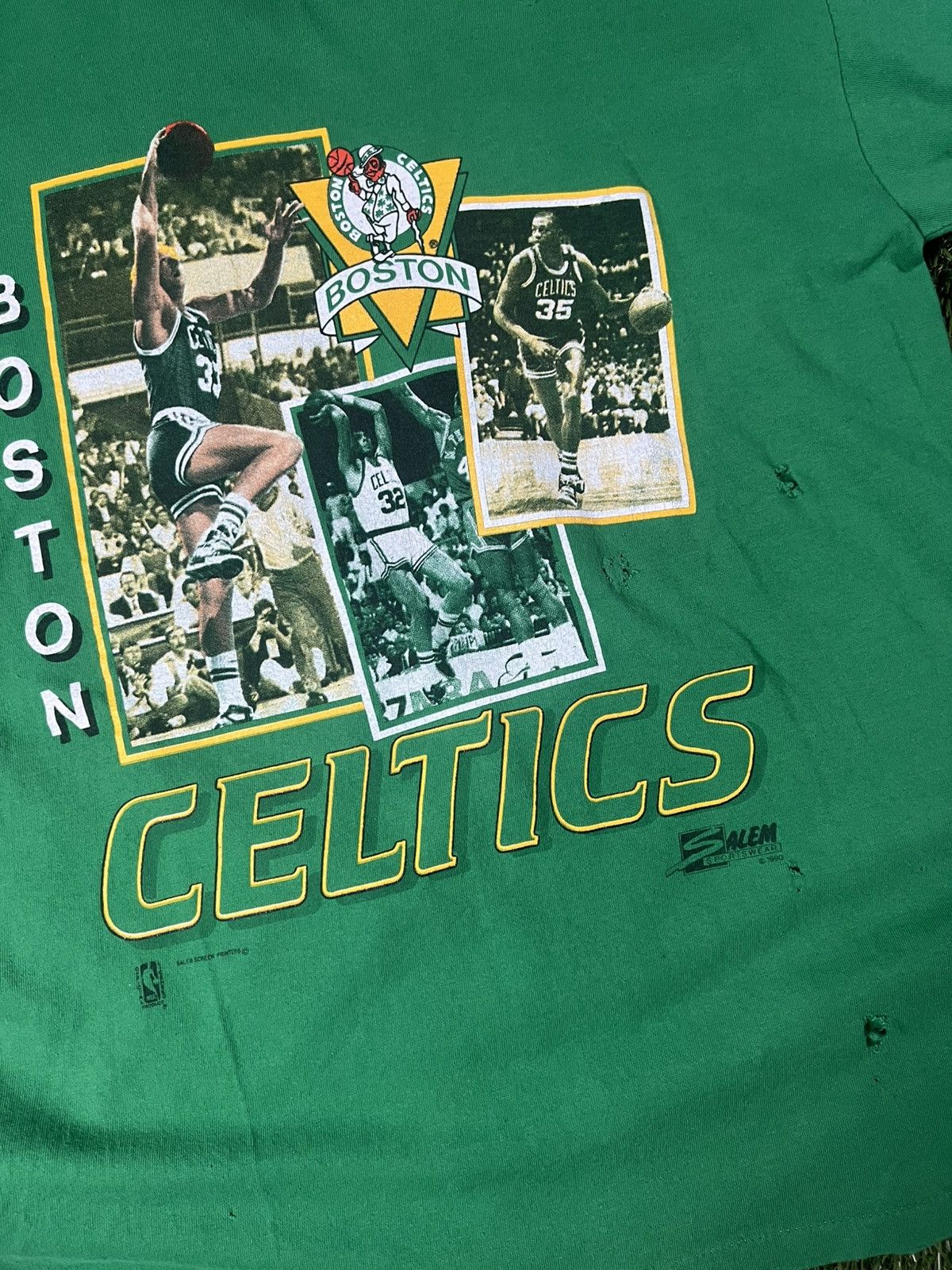 Salem Sportswear Vintage 90s Salem Sports Boston Celtics NBA Reggie Lewis Tee Size US L / EU 52-54 / 3 - 2 Thumbnail