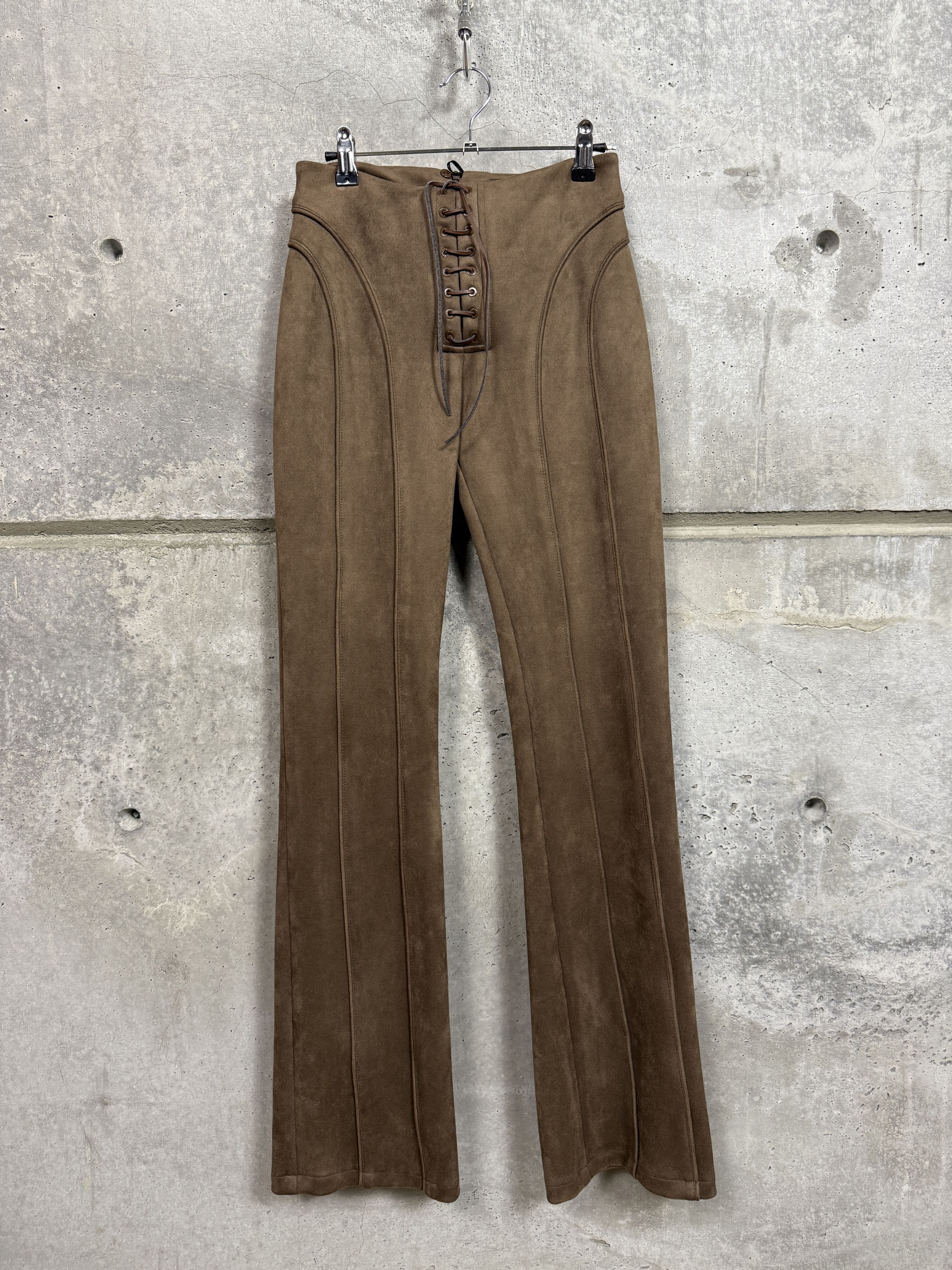 Misbhv $610 MISBHV Vegan Suede Lara Trousers Size 26" / US 2 / IT 38 - 5 Thumbnail