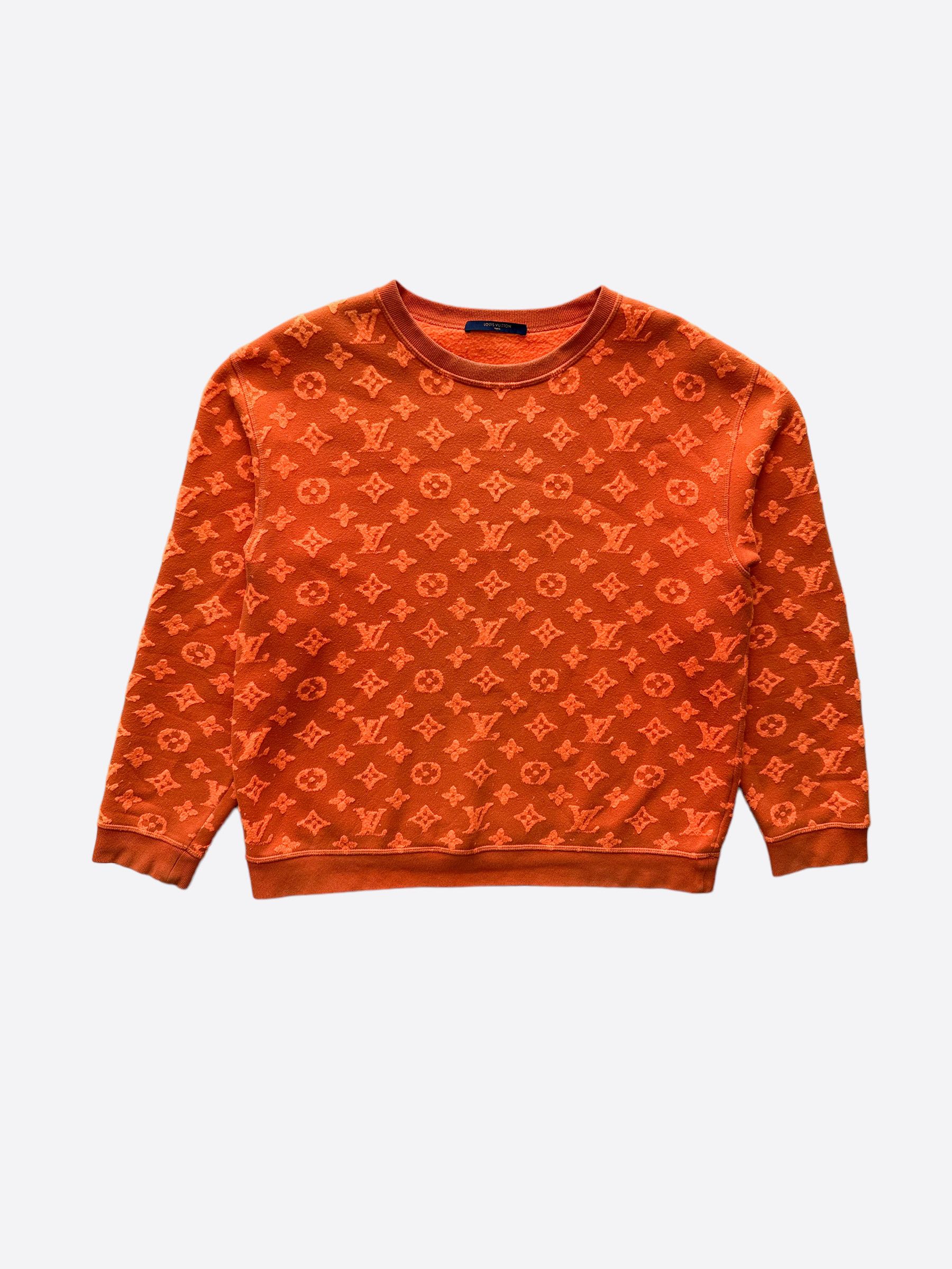 Louis Vuitton Louis Vuitton Orange Monogram Jacquard Sweater Grailed