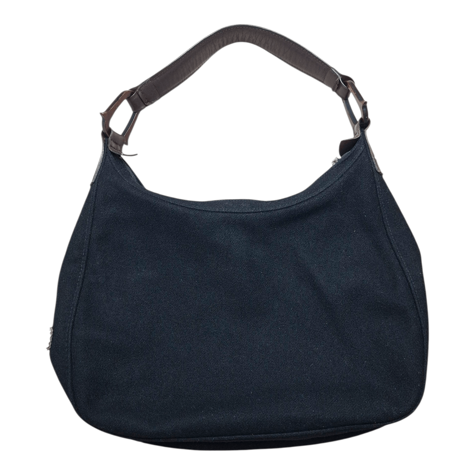 Longchamp Rare VINTAGE Longchamp Hobo Bag Black Wool and Leather Size ONE SIZE - 2 Thumbnail