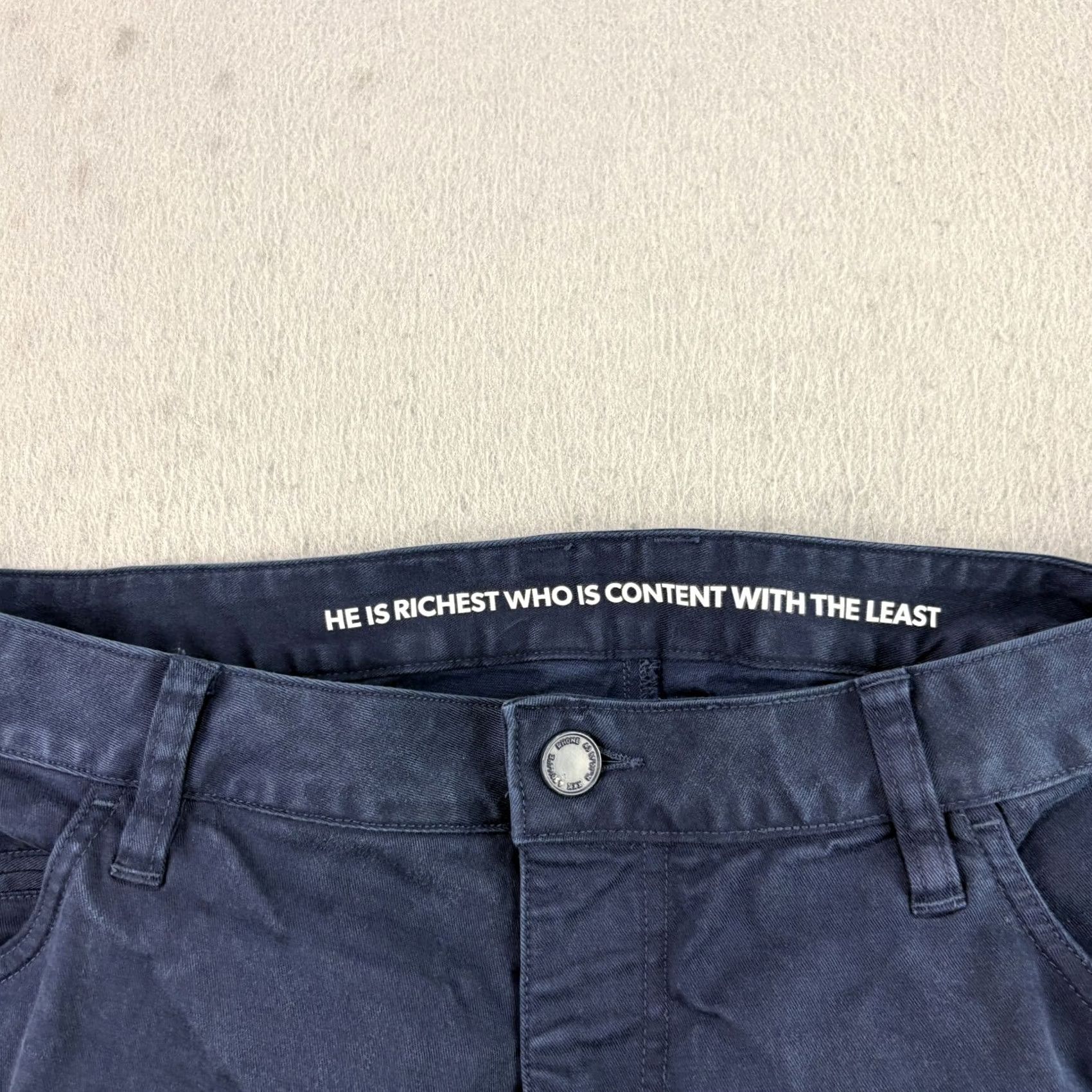 Rhone Rhone Pants Mens 38x32 Blue Everyday Twill Chino Stretch Casual Straight Leg Size US 38 / EU 54 - 3 Thumbnail