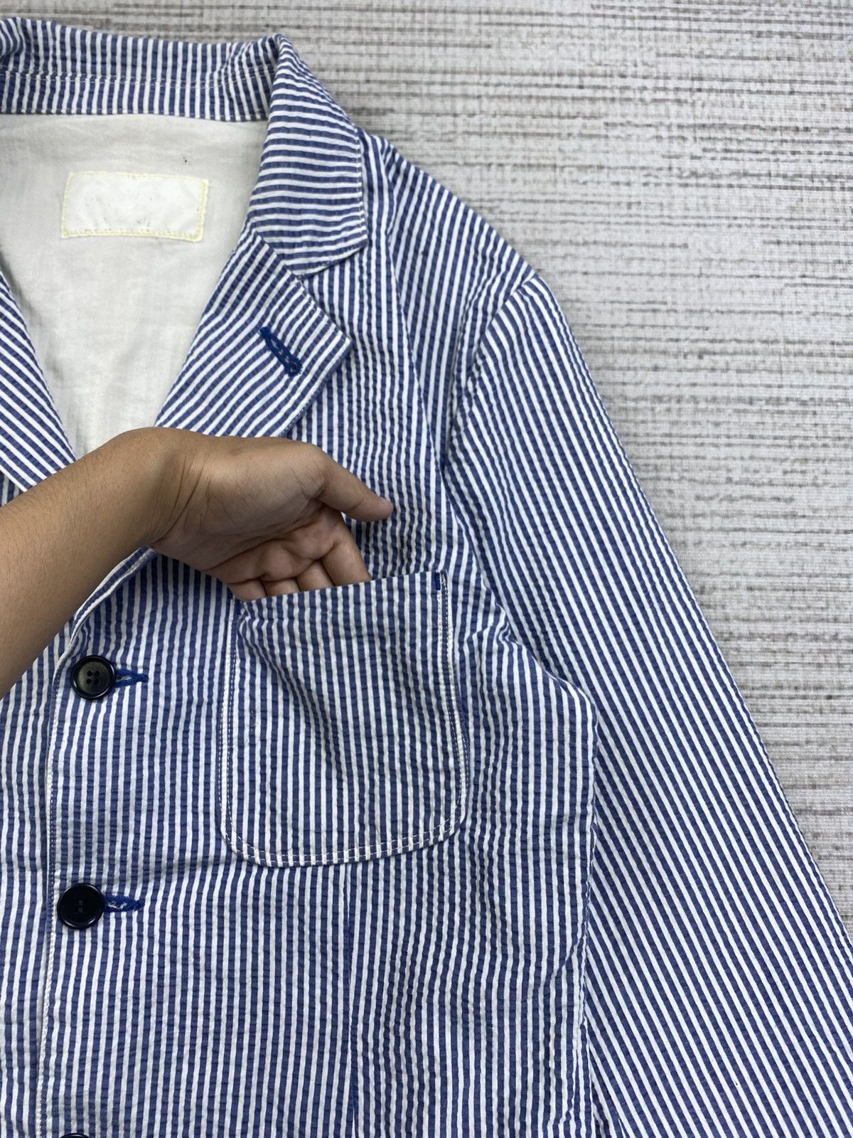 Big John × Japanese Brand × Vintage Vintage Big John Striped Blazer Style Jacket Size US M / EU 48-50 / 2 - 8 Thumbnail